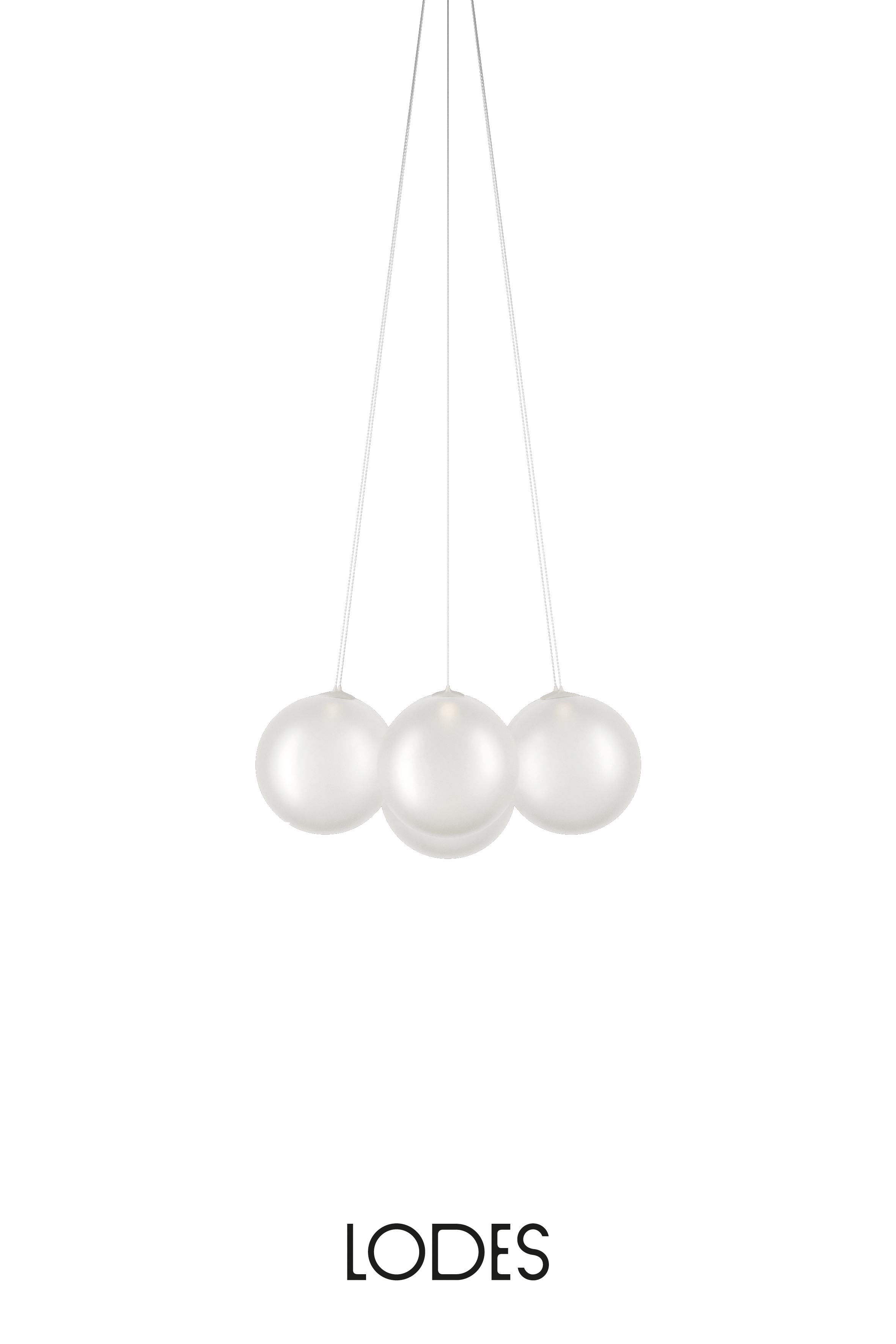 Levně Lodes Designové závěsné LED svítidlo RANDOM CLOUD, 7x ø28cm, š. 76 cm, CRI90 Barva: Sněhově bílá, Teplota světla: 2700K - teplá bílá