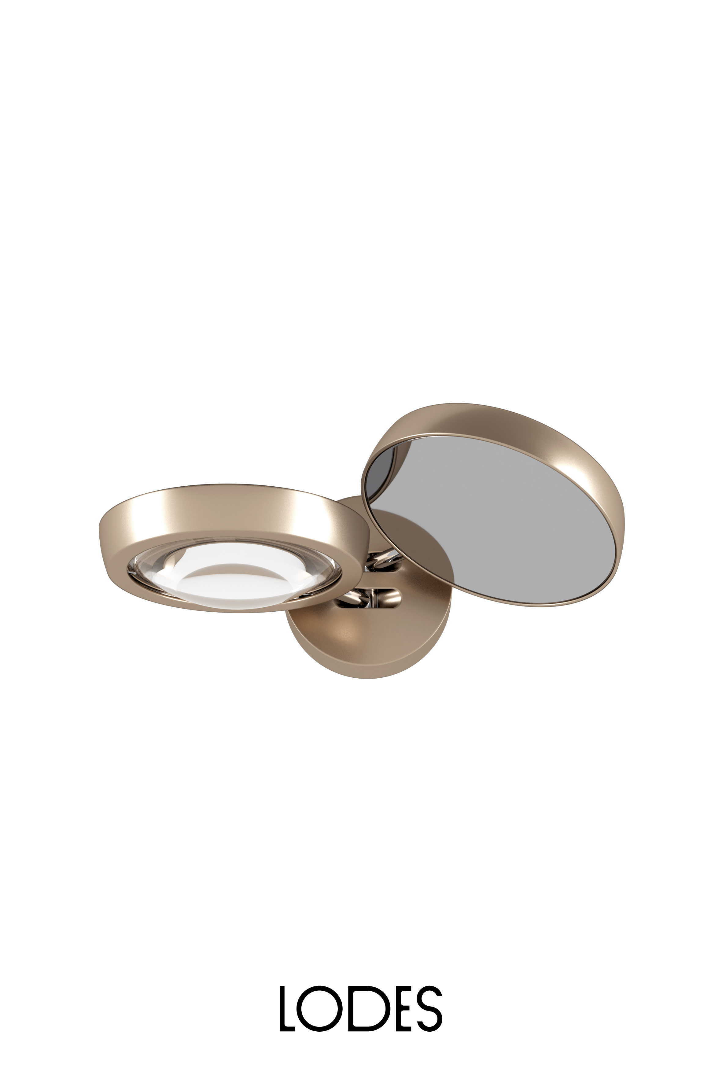 Lodes Nástěnné LED svítidlo NAUTILUS, 2x7W, š. 28,5 cm, Dim to warm 2200-2700K CRI90 Barva: Champagne