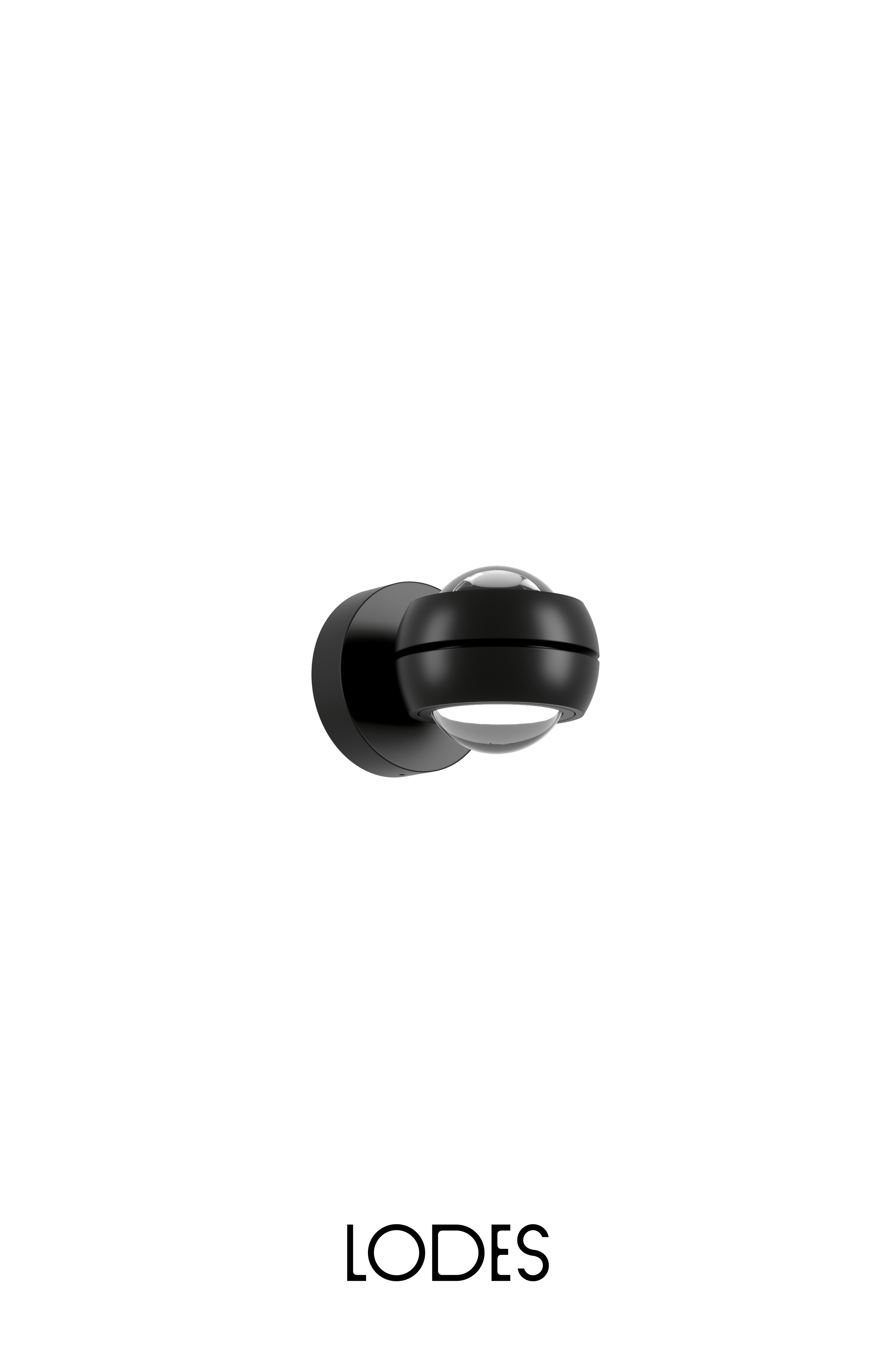 Lodes Nástěnné LED svítidlo NAUTILUS MINI, 12W, ø 8,5 cm, CRI90 Barva: Černá, Teplota světla: 3000K