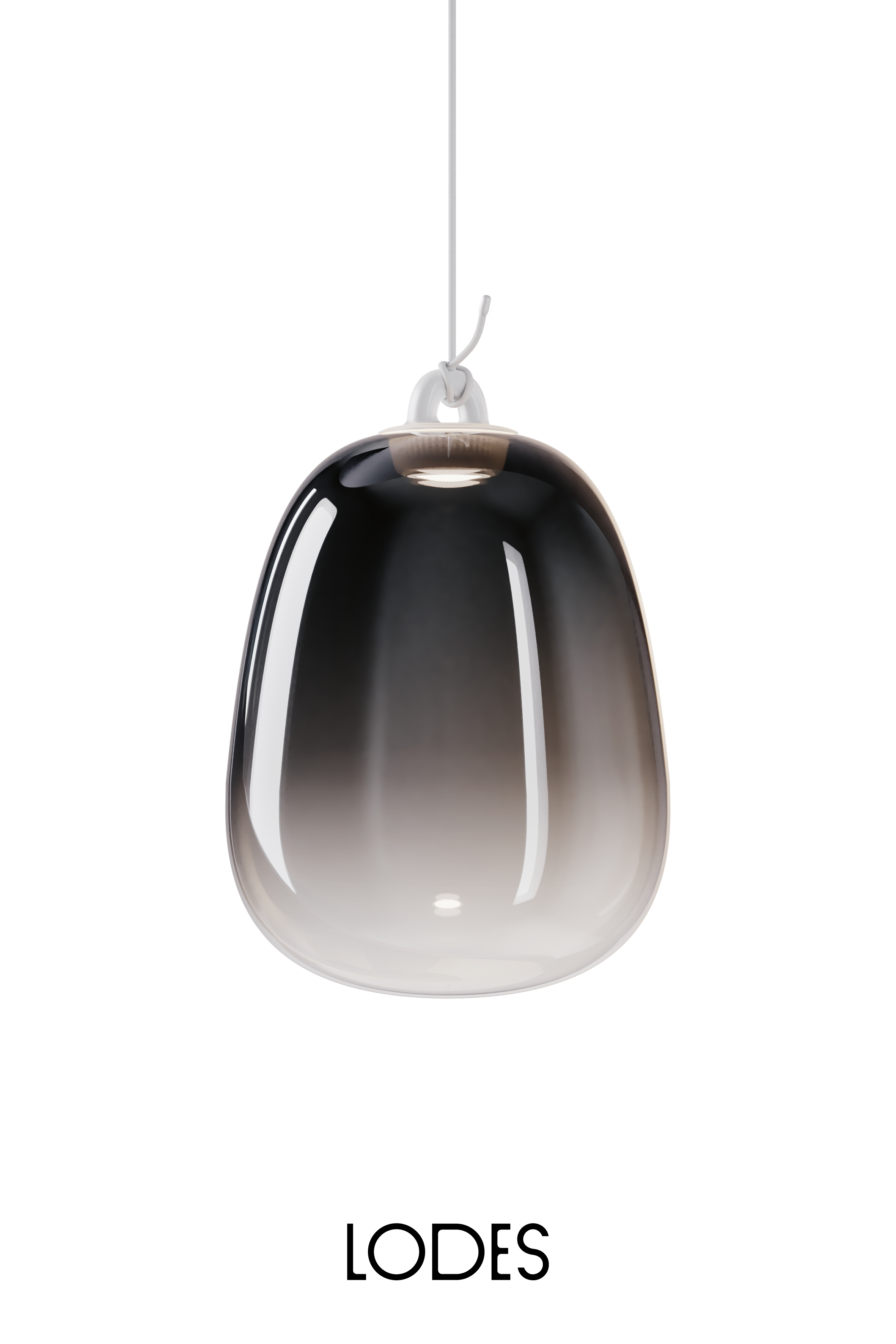 Levně Lodes Designové závěsné LED svítidlo Oblò, 7W, v. 34,7 cm, CRI90 Barva: Kouřová, Teplota světla: 2700K - teplá bílá