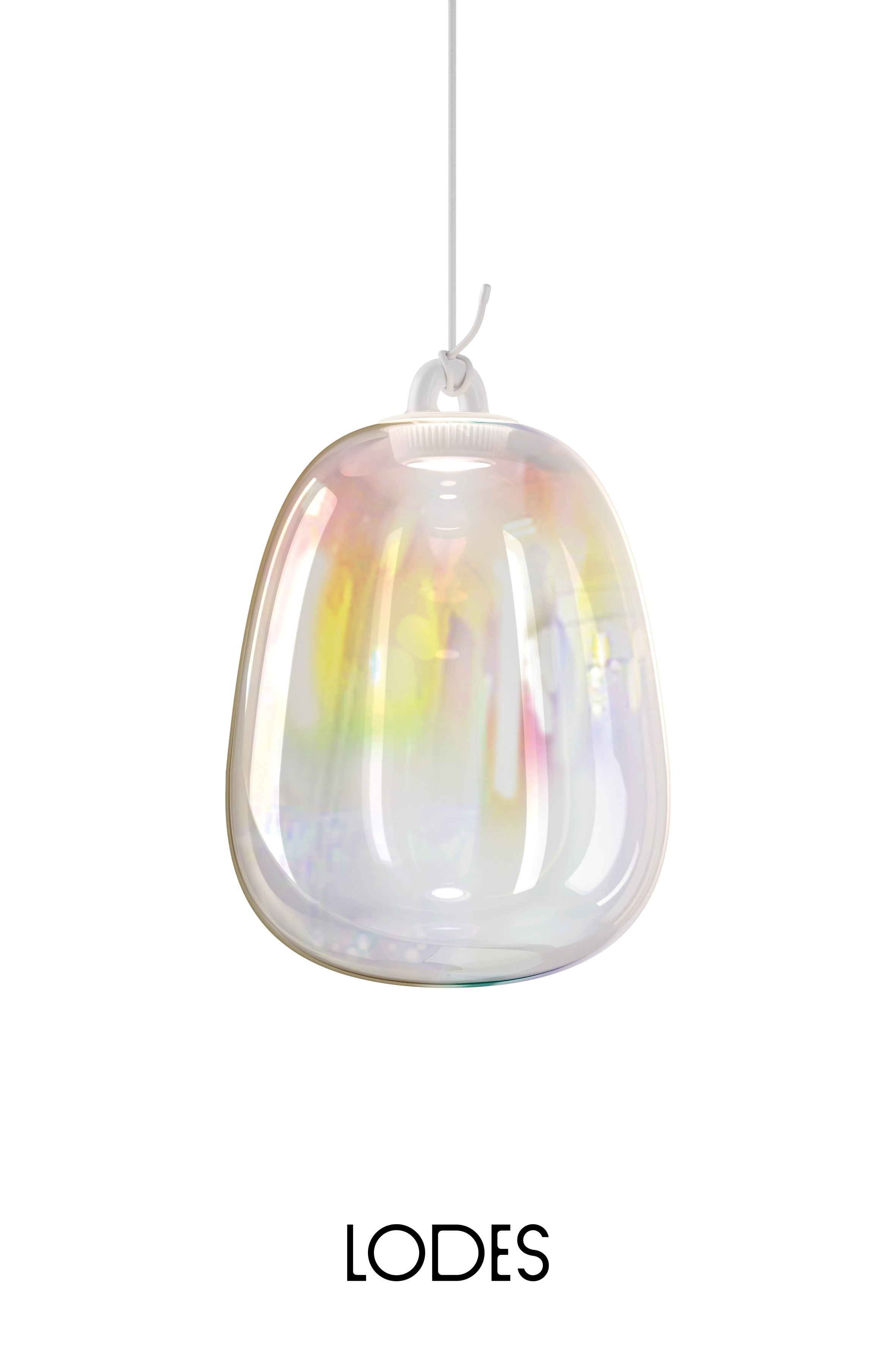 Levně Lodes Designové závěsné LED svítidlo Oblò, 7W, v. 34,7 cm, CRI90 Barva: Duhová, Teplota světla: 2700K - teplá bílá