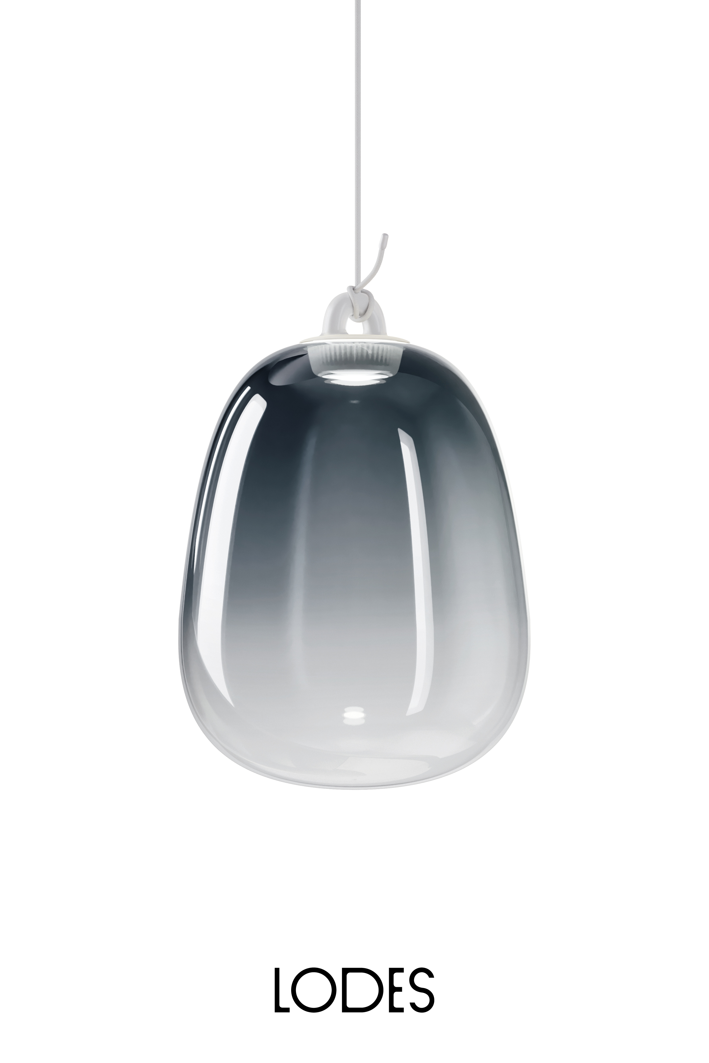 Levně Lodes Designové závěsné LED svítidlo Oblò, 7W, v. 34,7 cm, CRI90 Barva: Azurová, Teplota světla: 2700K - teplá bílá