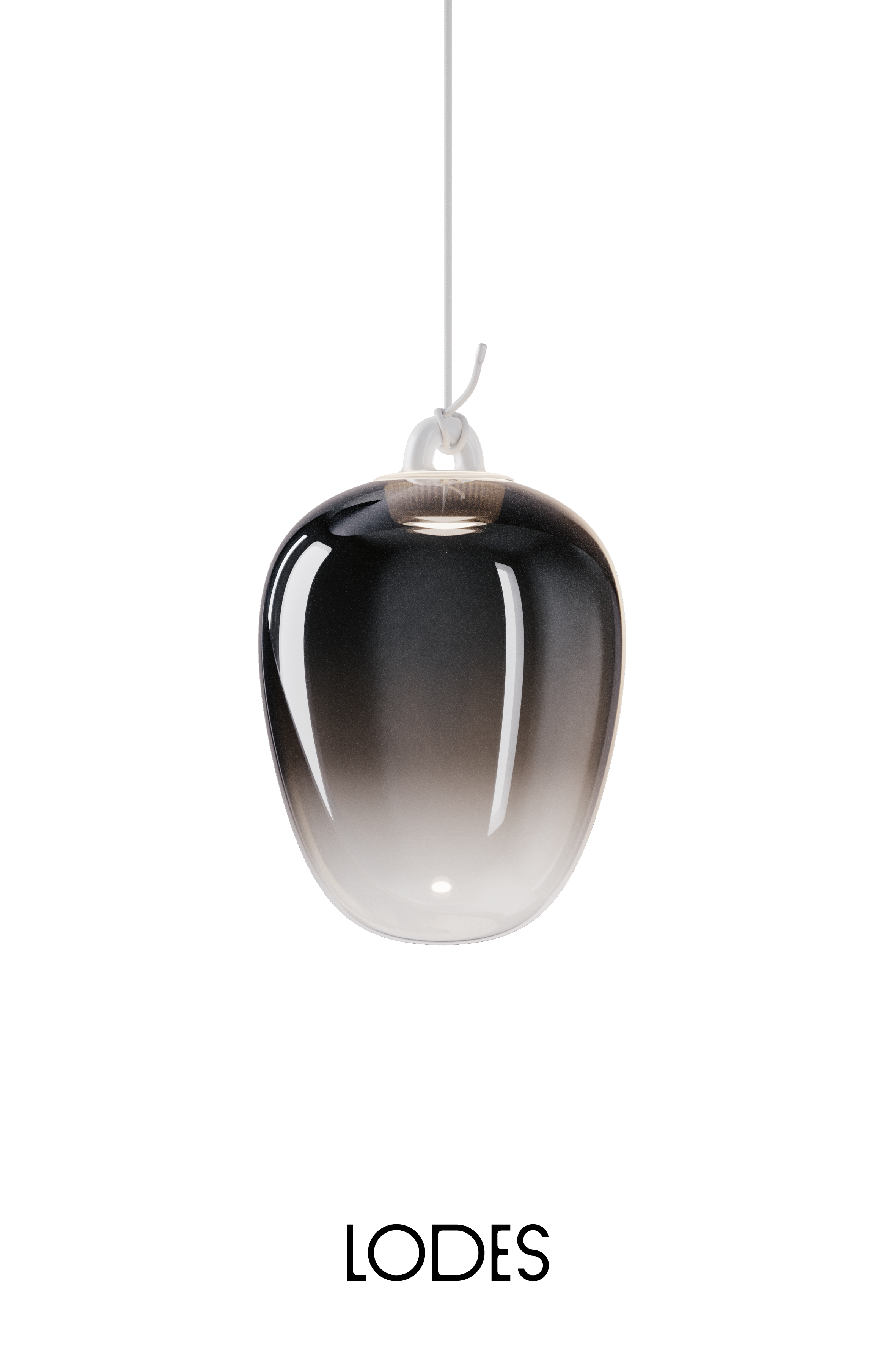Levně Lodes Designové závěsné LED svítidlo Oblò, 7W, v. 29,6 cm, CRI90 Barva: Kouřová, Teplota světla: 2700K - teplá bílá