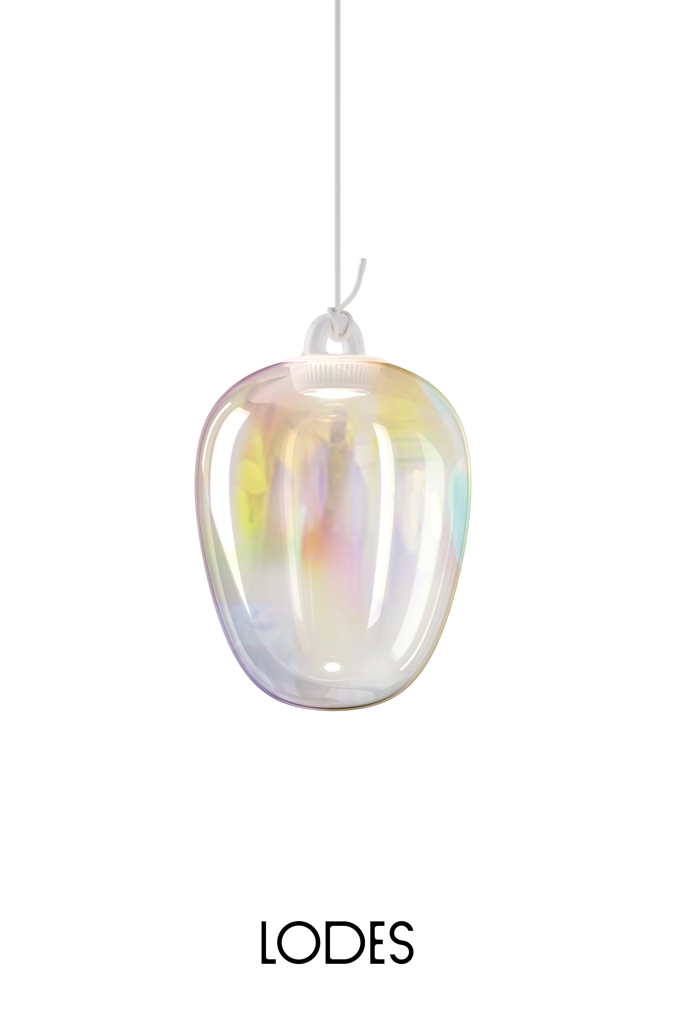 Levně Lodes Designové závěsné LED svítidlo Oblò, 7W, v. 29,6 cm, CRI90 Barva: Duhová, Teplota světla: 2700K - teplá bílá