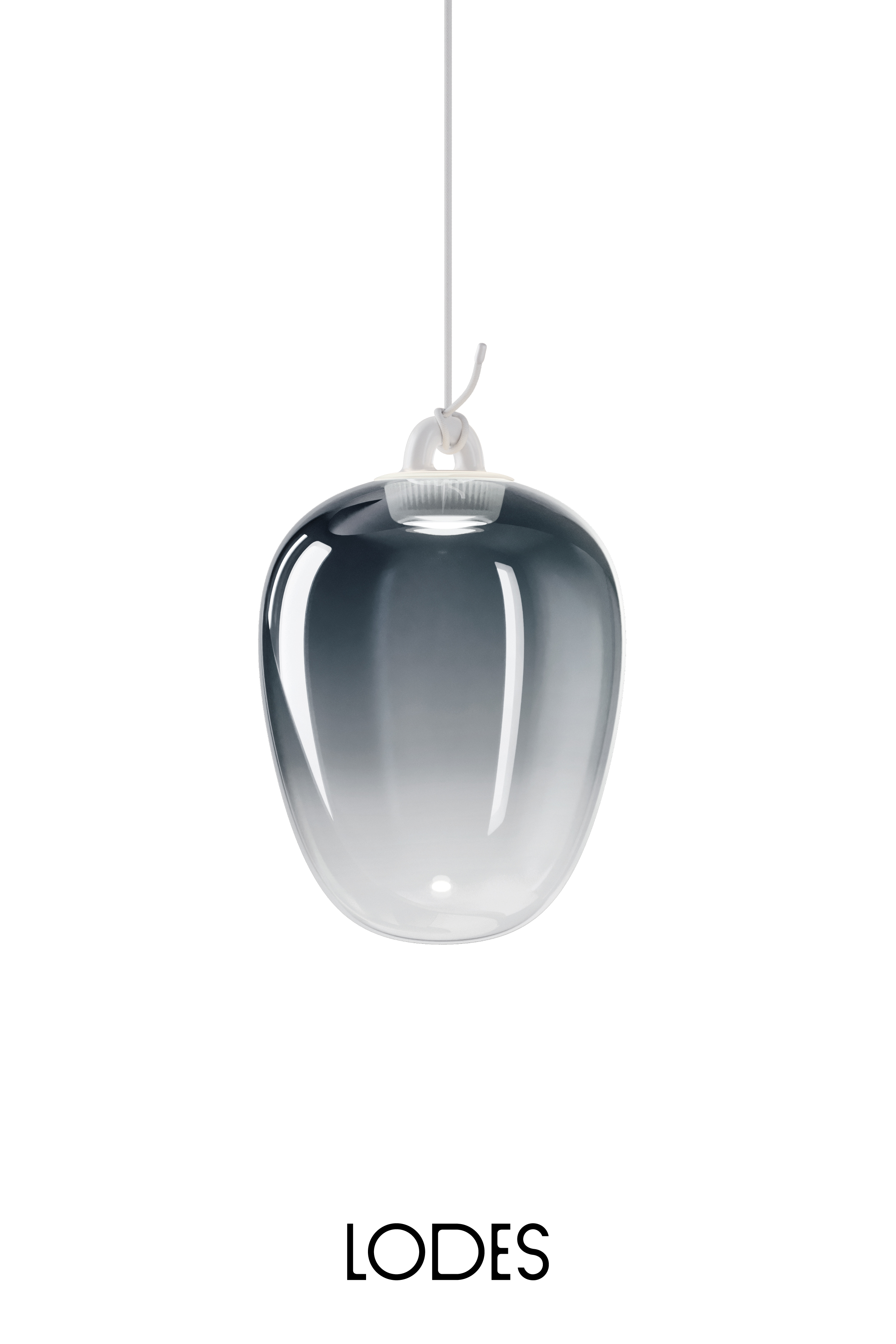 Levně Lodes Designové závěsné LED svítidlo Oblò, 7W, v. 29,6 cm, CRI90 Barva: Azurová, Teplota světla: 2700K - teplá bílá