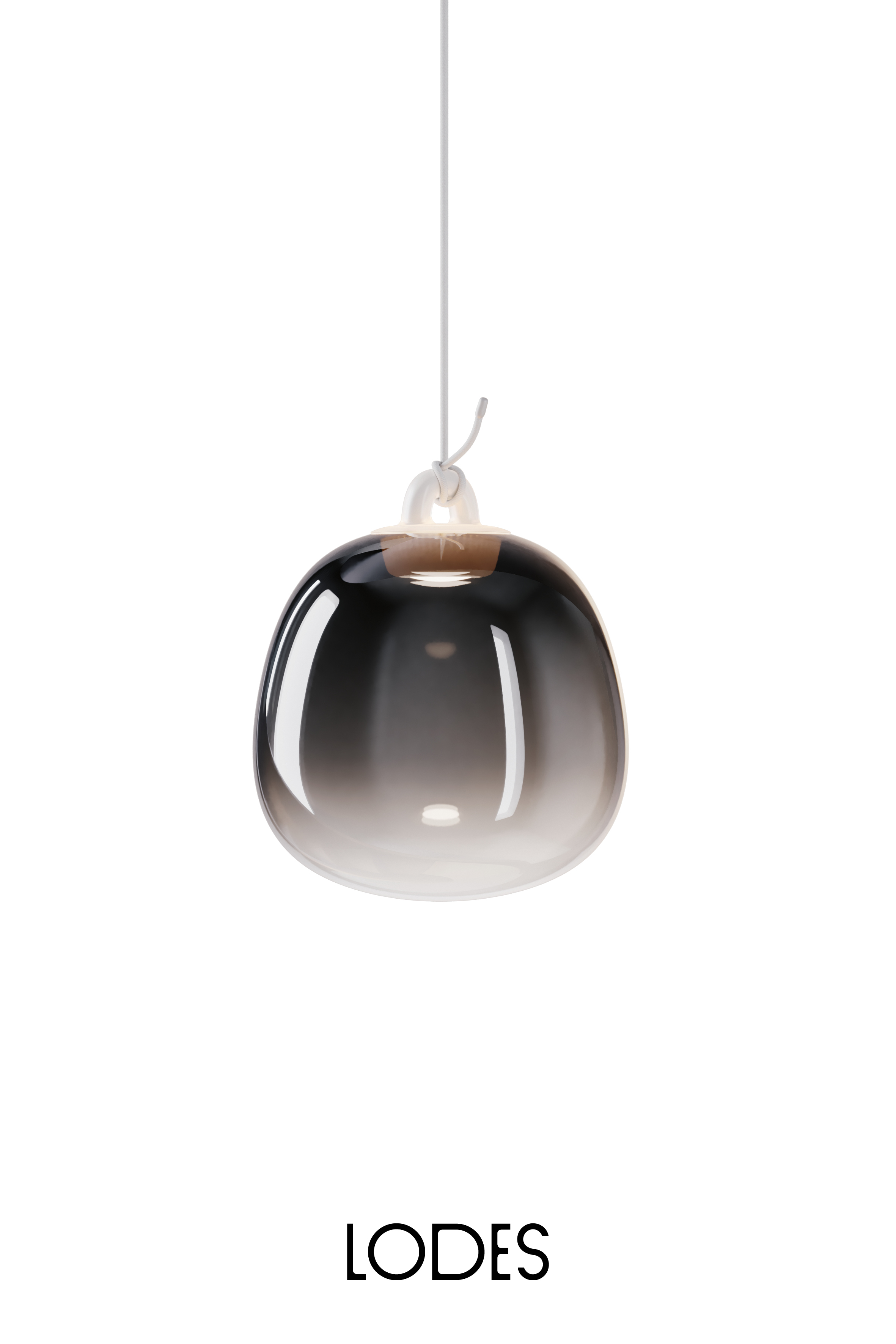 Levně Lodes Designové závěsné LED svítidlo Oblò, 7W, v. 24,3 cm, CRI90 Barva: Kouřová, Teplota světla: 2700K - teplá bílá