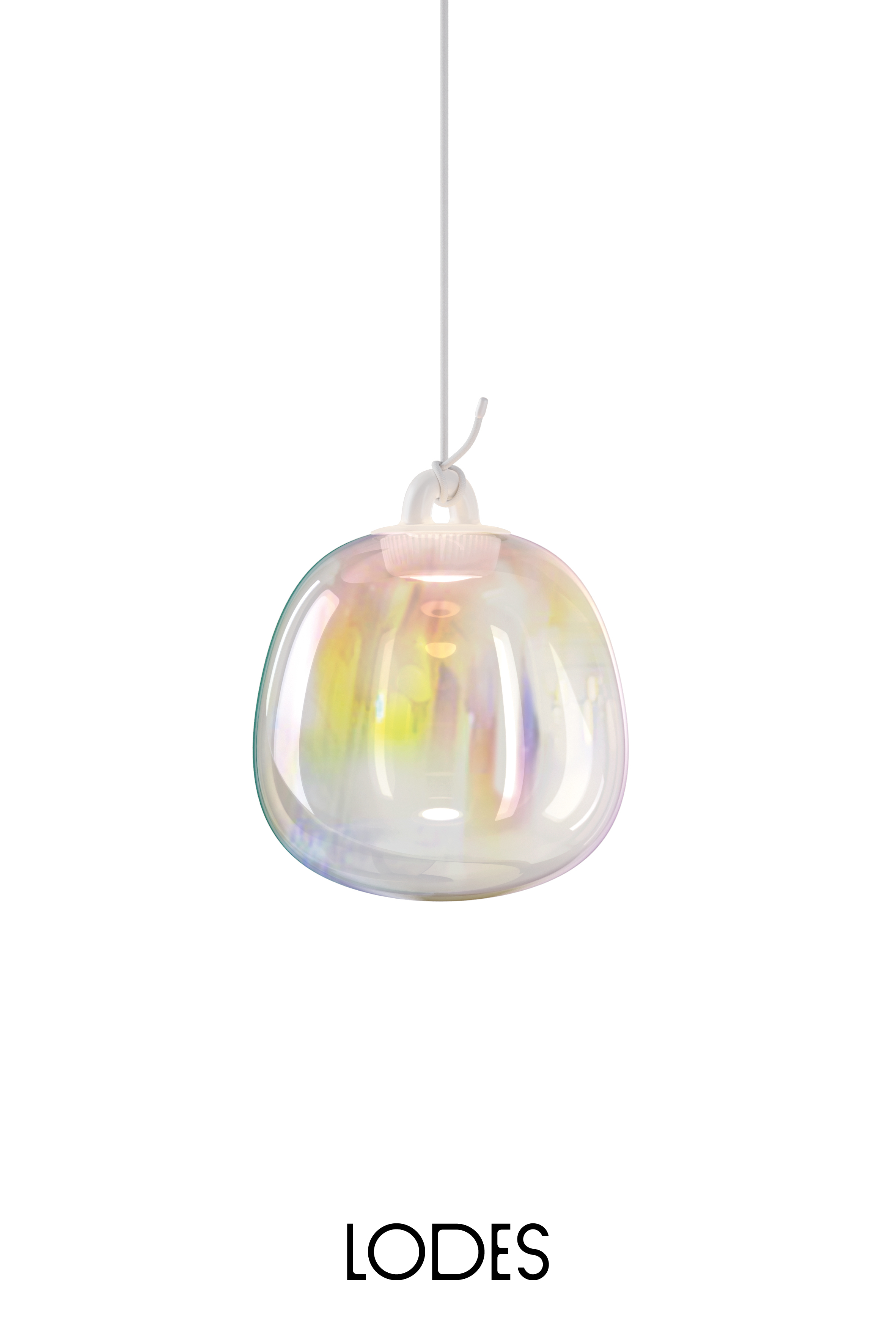 Levně Lodes Designové závěsné LED svítidlo Oblò, 7W, v. 24,3 cm, CRI90 Barva: Duhová, Teplota světla: 2700K - teplá bílá