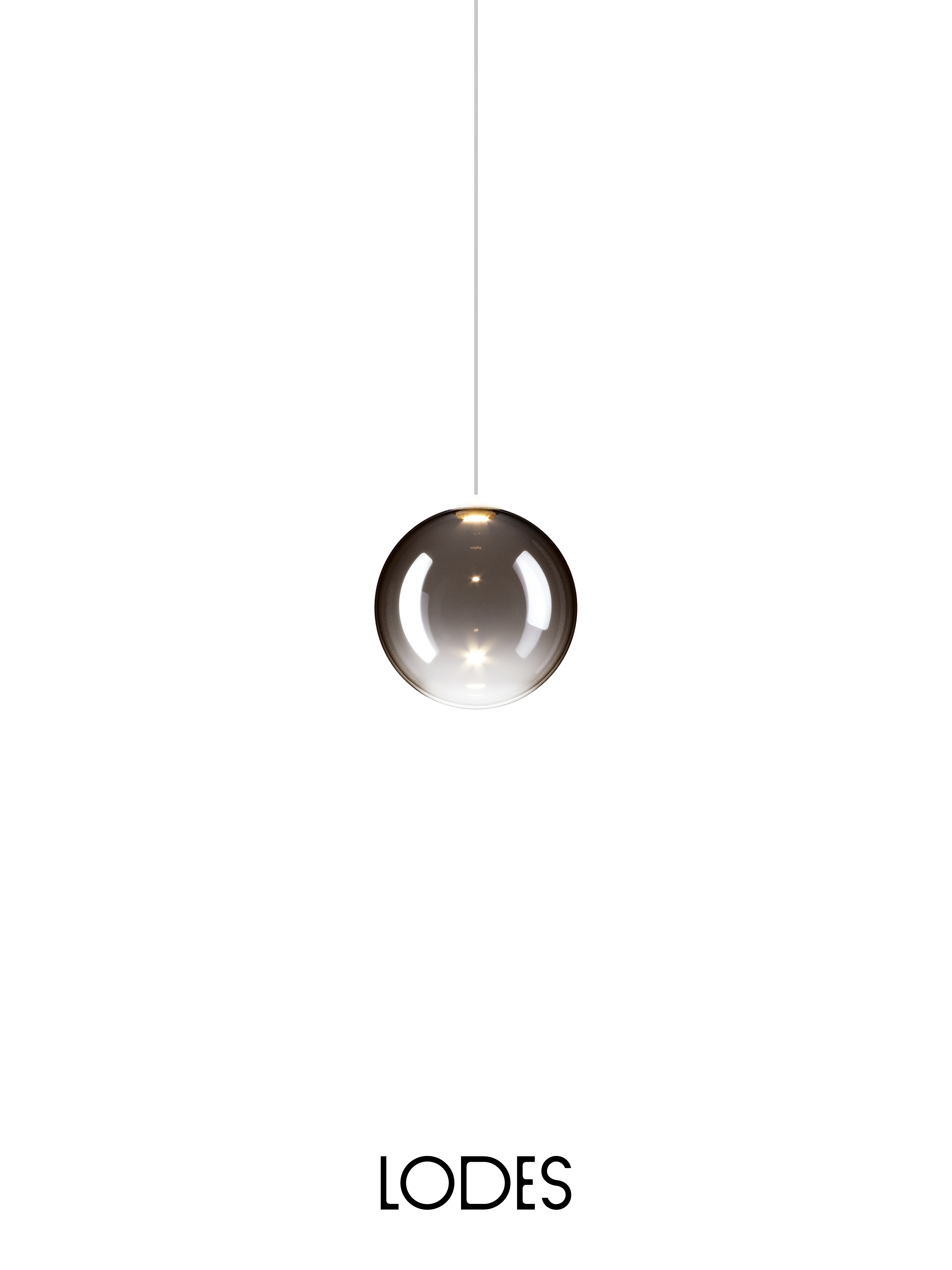 Levně Lodes Designové závěsné LED svítidlo RANDOM SOLO, 1W, ø 10 cm, CRI90 Barva: Sněhově bílá, Teplota světla: 2700K - teplá bílá