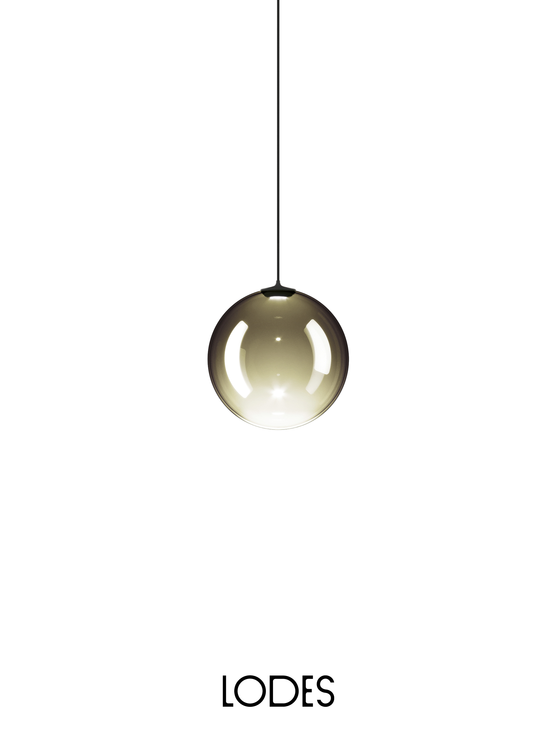 Levně Lodes Designové závěsné LED svítidlo RANDOM SOLO, 1W, ø 12 cm, CRI90 Barva: Transparentní, Teplota světla: 2700K - teplá bílá