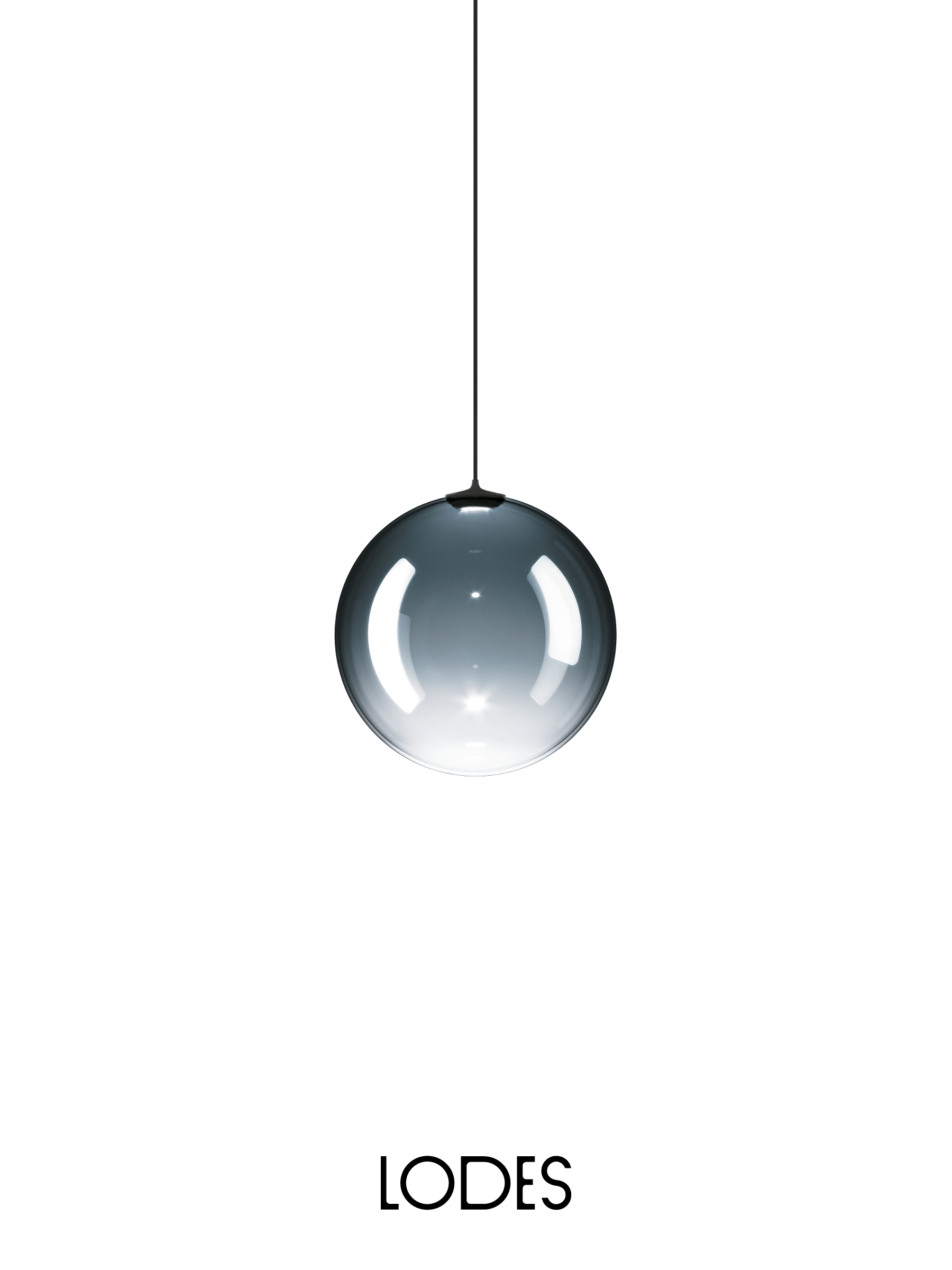 Levně Lodes Designové závěsné LED svítidlo RANDOM SOLO, 1W, ø 14 cm, CRI90 Barva: Transparentní, Teplota světla: 2700K - teplá bílá