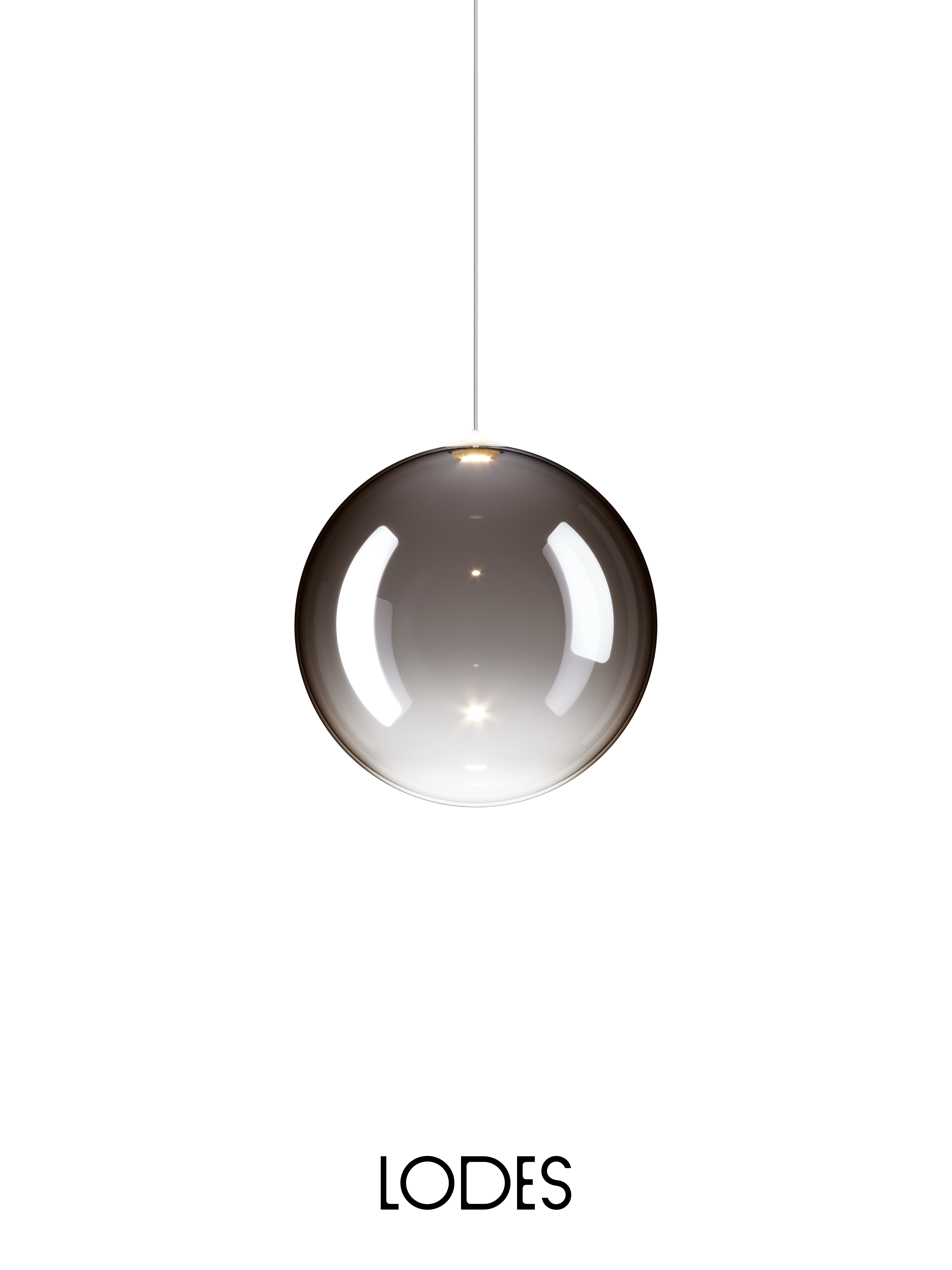 Levně Lodes Designové závěsné LED svítidlo RANDOM SOLO, 1W, ø 18 cm, CRI90 Barva: Transparentní, Teplota světla: 2700K - teplá bílá