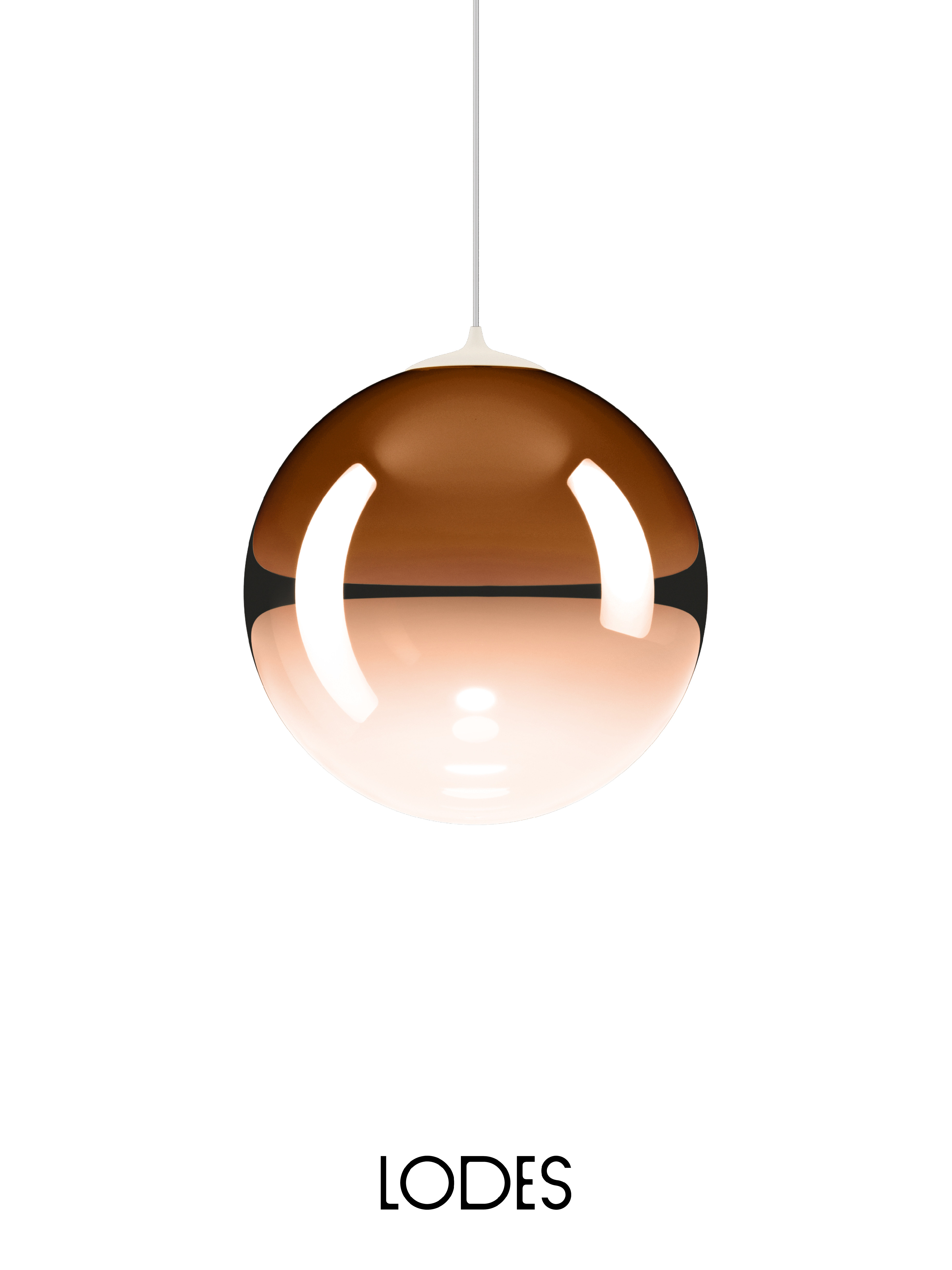 Levně Lodes Designové závěsné LED svítidlo RANDOM SOLO, 3W, ø 23 cm, CRI90 Barva: Bronzová, Teplota světla: 2700K - teplá bílá