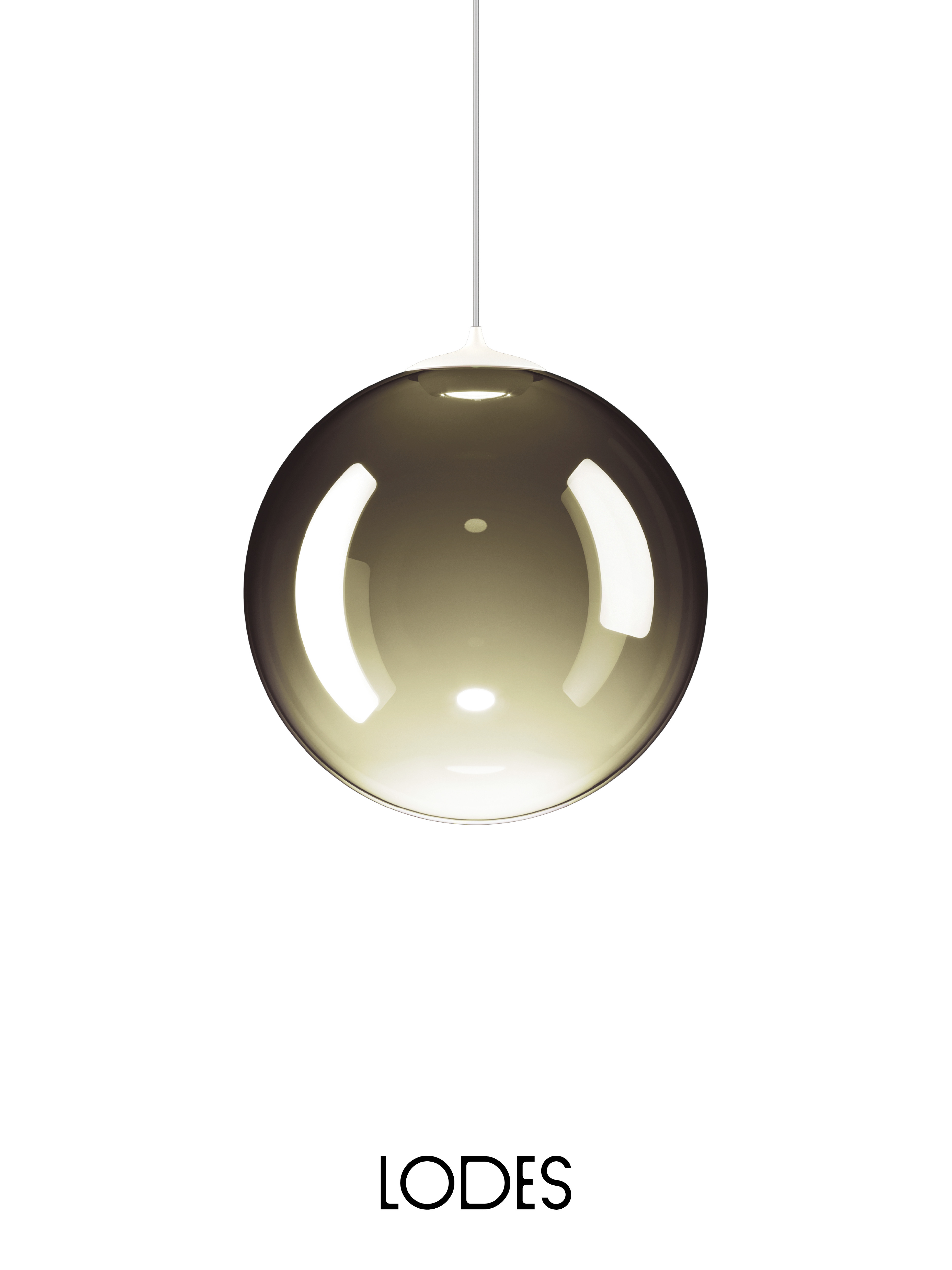 Levně Lodes Designové závěsné LED svítidlo RANDOM SOLO, 3W, ø 23 cm, CRI90 Barva: Transparentní, Teplota světla: 2700K - teplá bílá