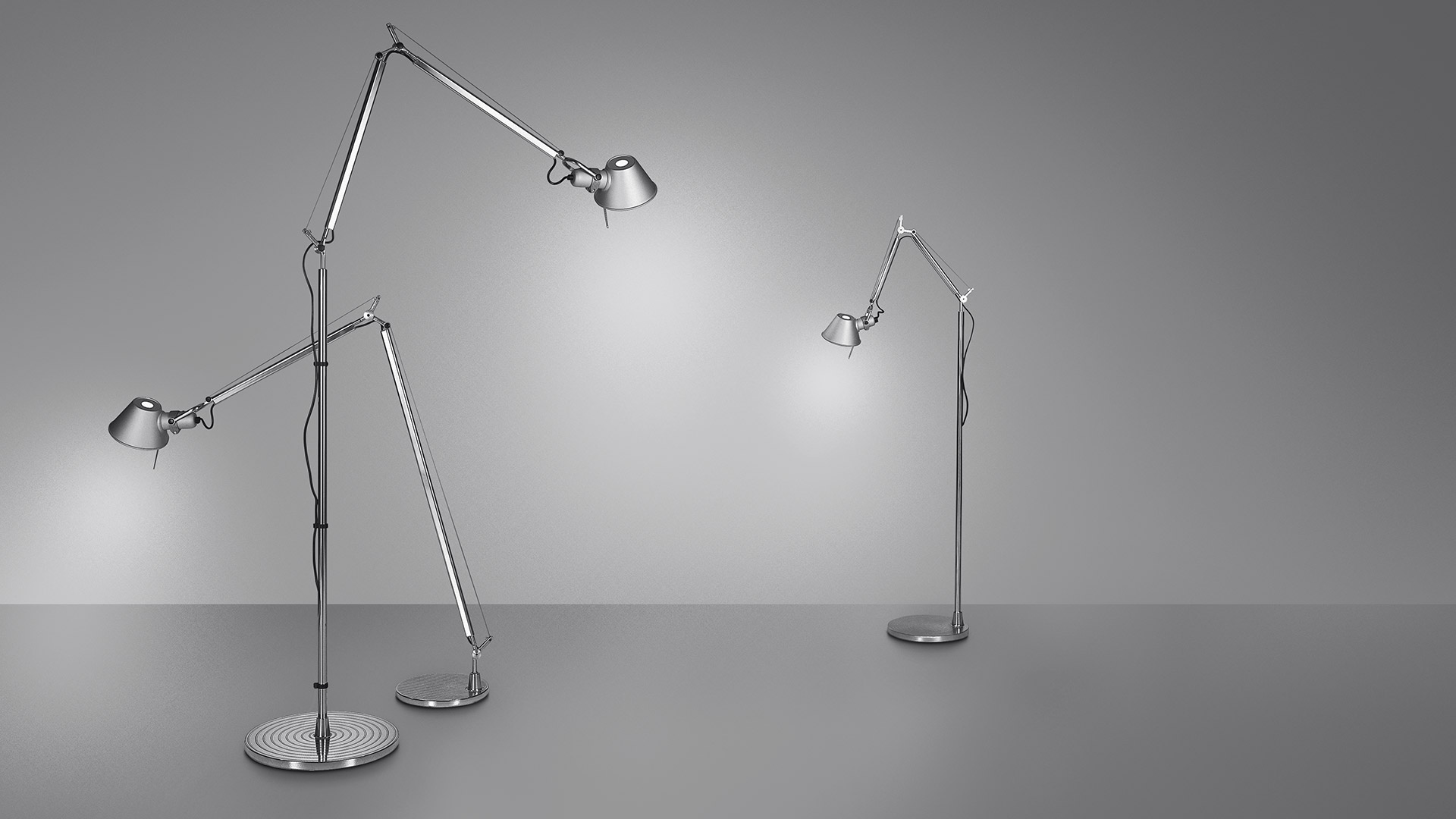 Levně Artemide LED Designová stojací lampa Tolomeo Floor Pure Integralis, 7W