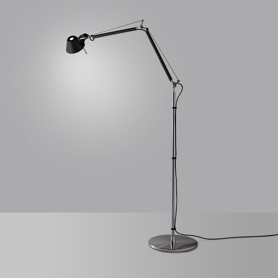 Levně Artemide Designová stojací lampa Tolomeo Floor, 1xE27 Barva: Černá