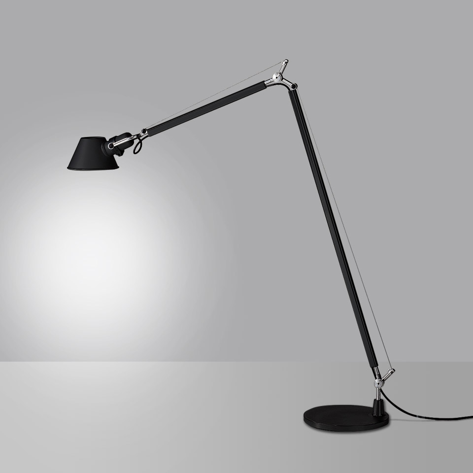 Levně Artemide Designová stojací lampa Tolomeo Reading Floor, 1xE27 Barva: Černá