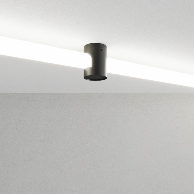 Arelux Průchodka pro stropní montáž LED trubic XLOOP 18 Barva: Černá