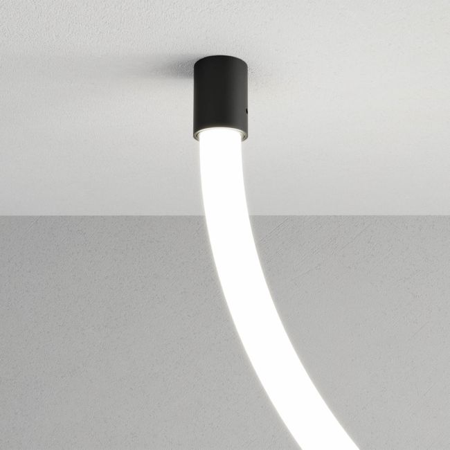 Arelux Stropní nebo nástěnná úchytka pro LED trubice XLOOP 25 Barva: Černá