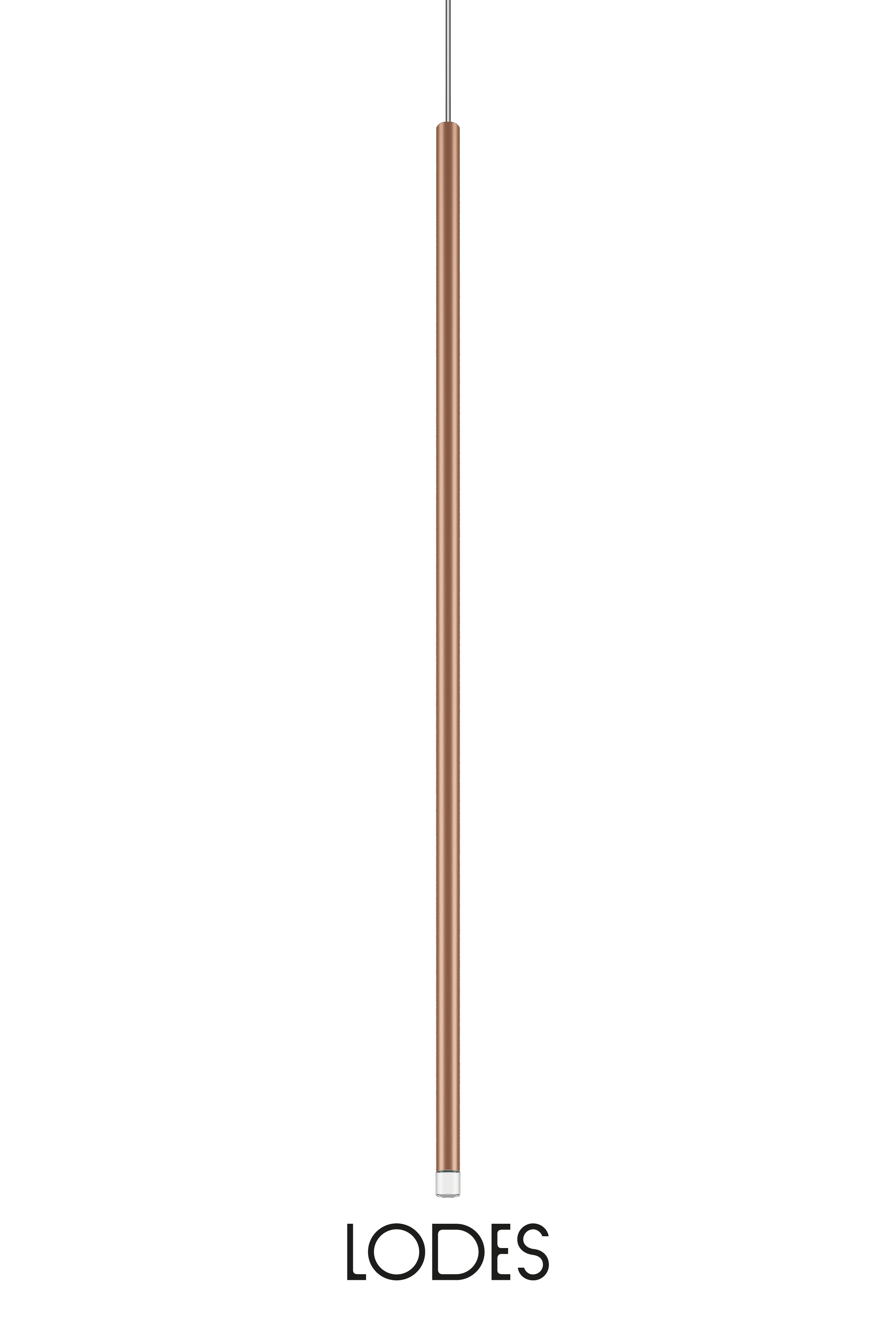 Levně Lodes LED závěsné svítidlo A-Tube Nano L, v.90cm, 1x3W Barva: Terra, Teplota světla: 2700K - teplá bílá, Barva kabelu: transparentní