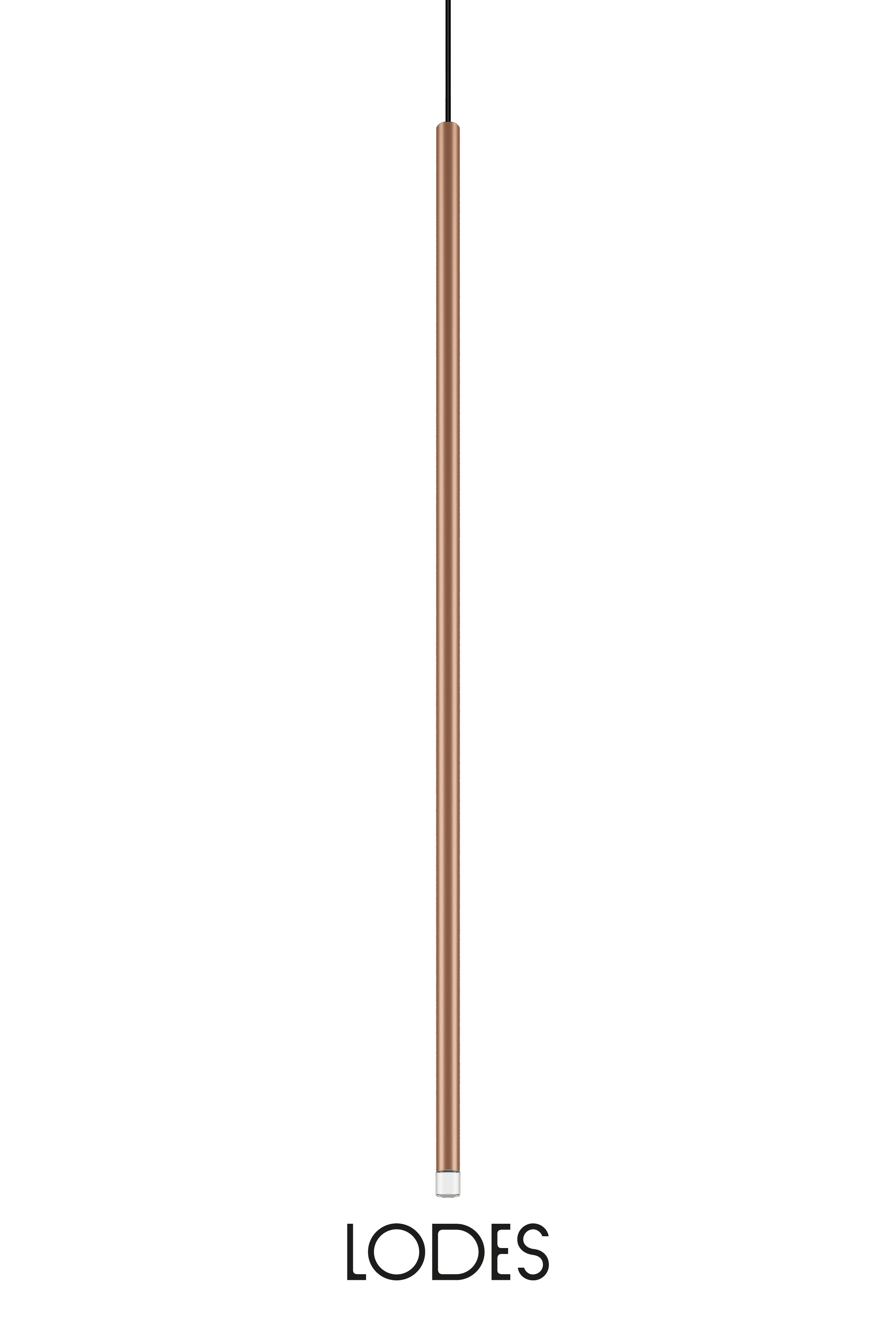 Levně Lodes LED závěsné svítidlo A-Tube Nano L, v.90cm, 1x3W Barva: Terra, Teplota světla: 2700K - teplá bílá, Barva kabelu: černá