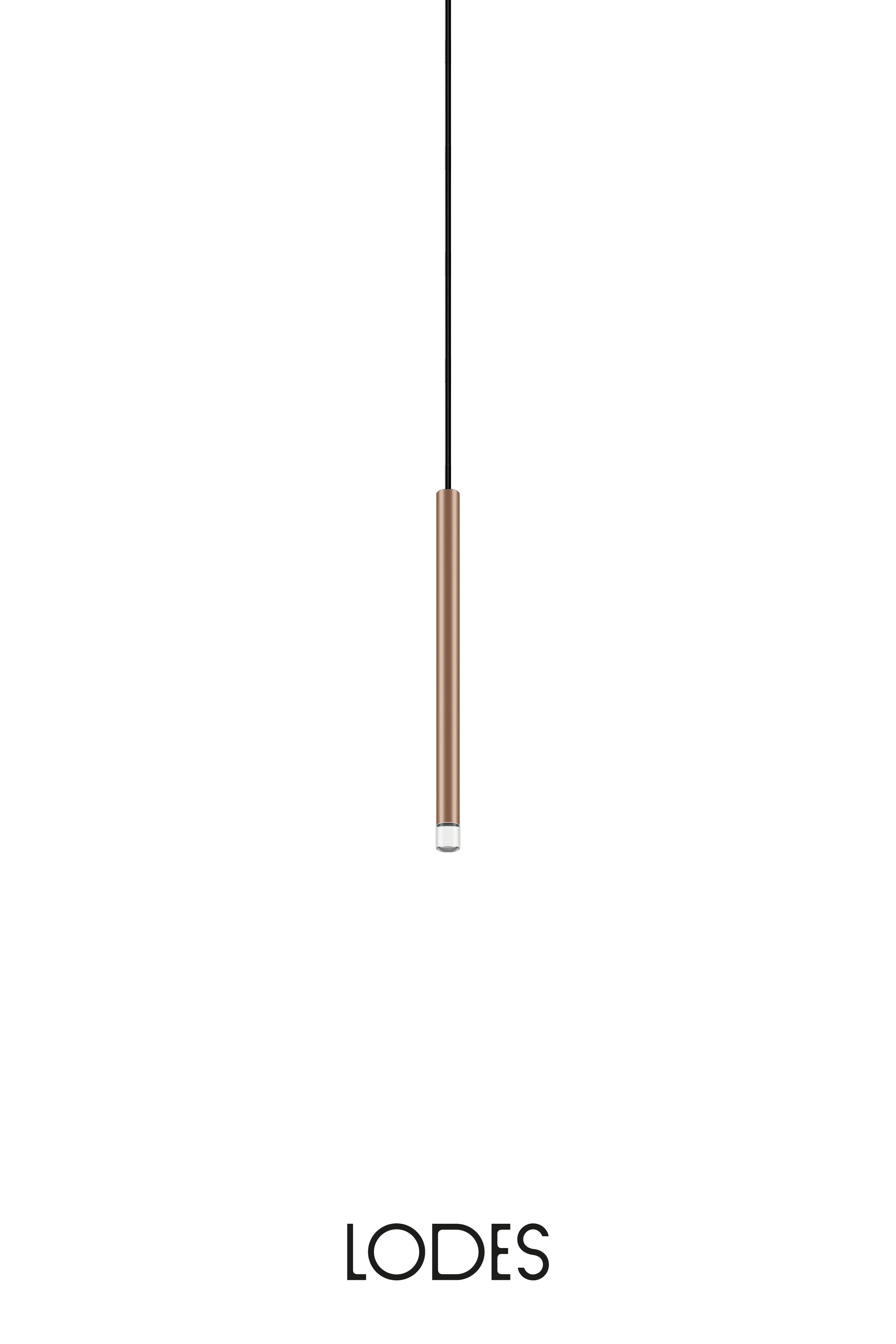 Levně Lodes LED závěsné svítidlo A-Tube Nano S, v.30cm, 1x3W Barva: Terra, Teplota světla: 2700K - teplá bílá, Barva kabelu: černá