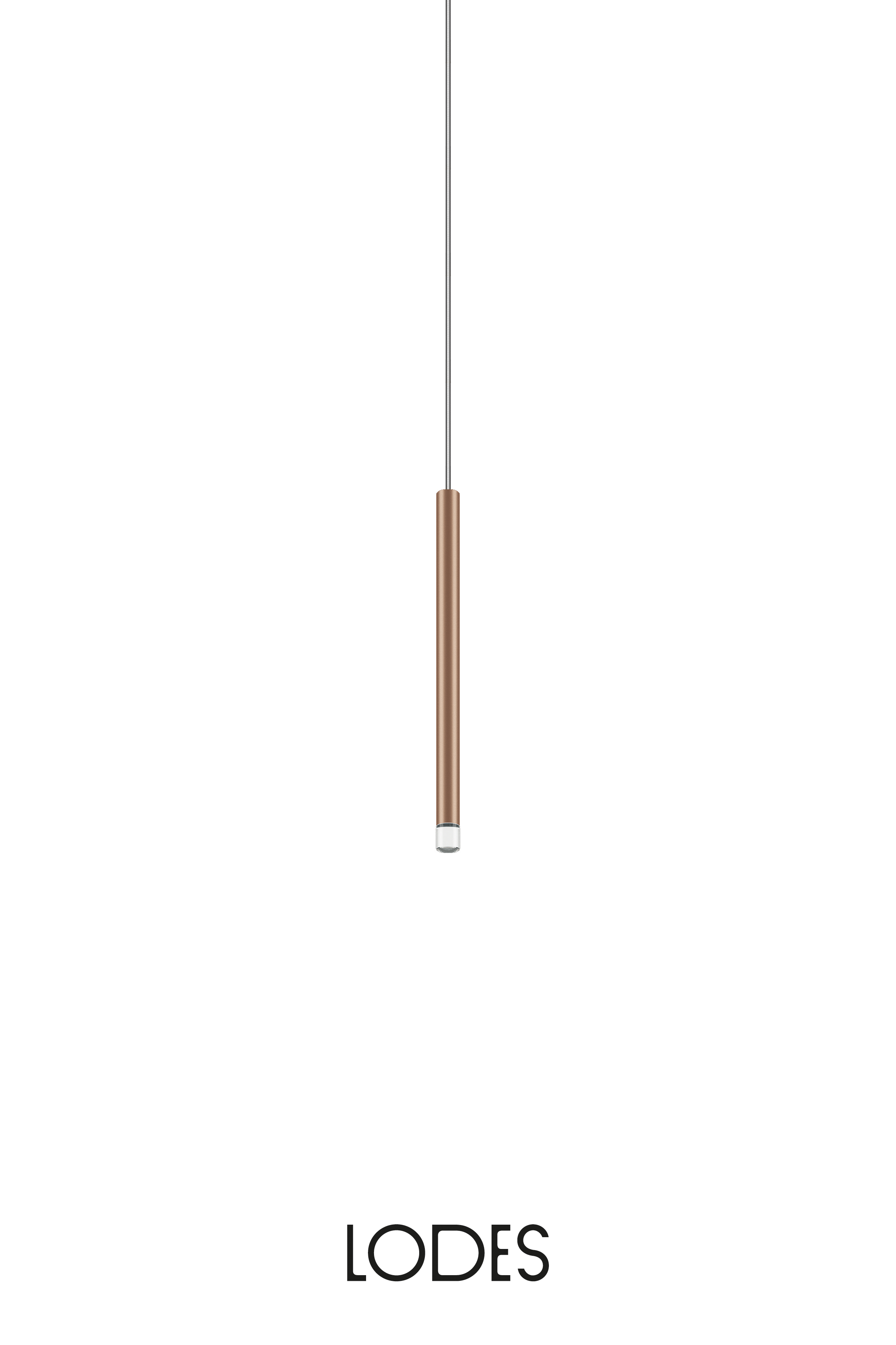 Levně Lodes LED závěsné svítidlo A-Tube Nano S, v.30cm, 1x3W Barva: Terra, Teplota světla: 2700K - teplá bílá, Barva kabelu: transparentní