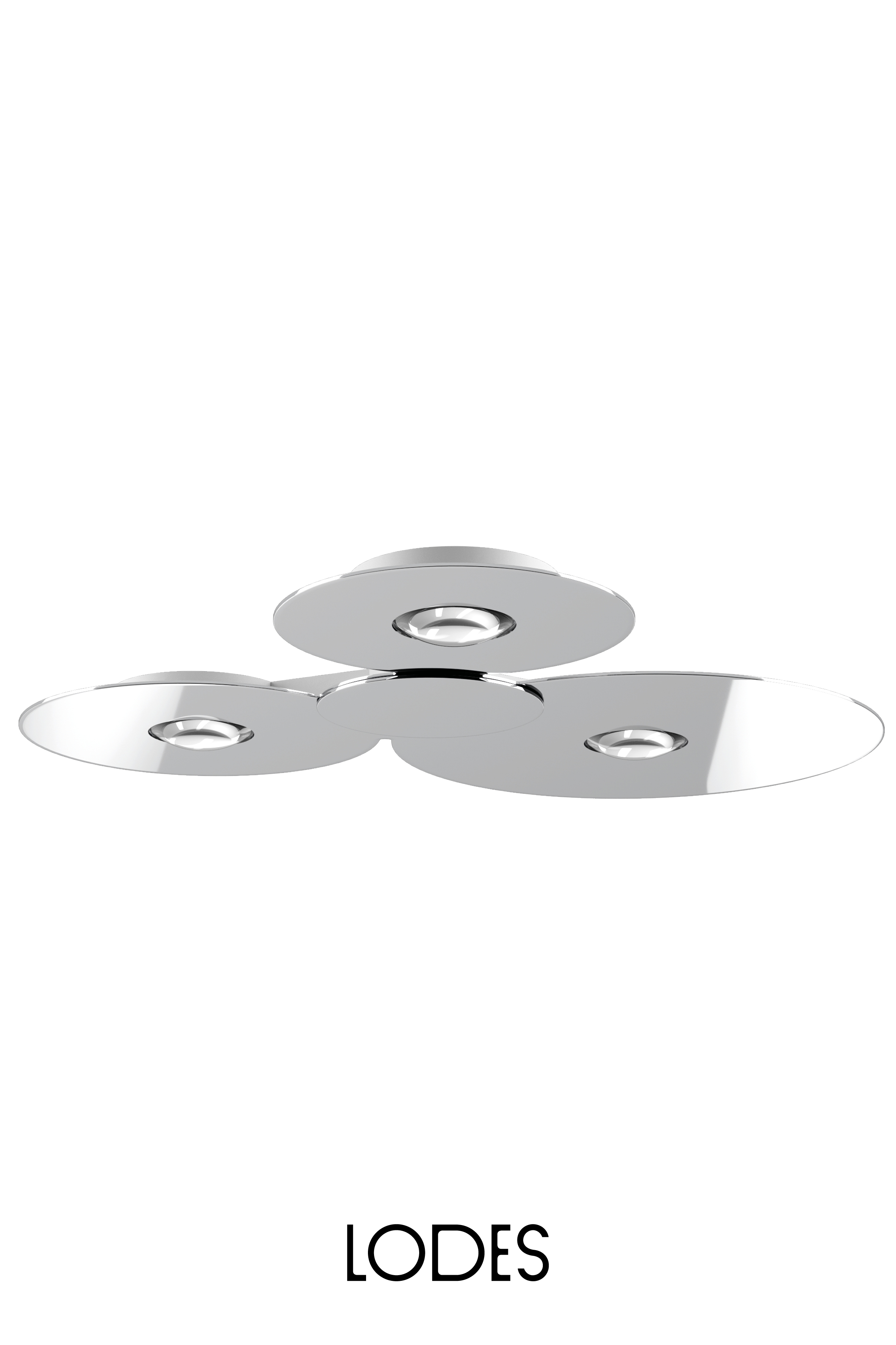Levně Lodes LED stropní svítidlo Bugia Mega, d. 79,6 cm, 3x15W Barva: Chrom, Teplota světla: 2700K - teplá bílá