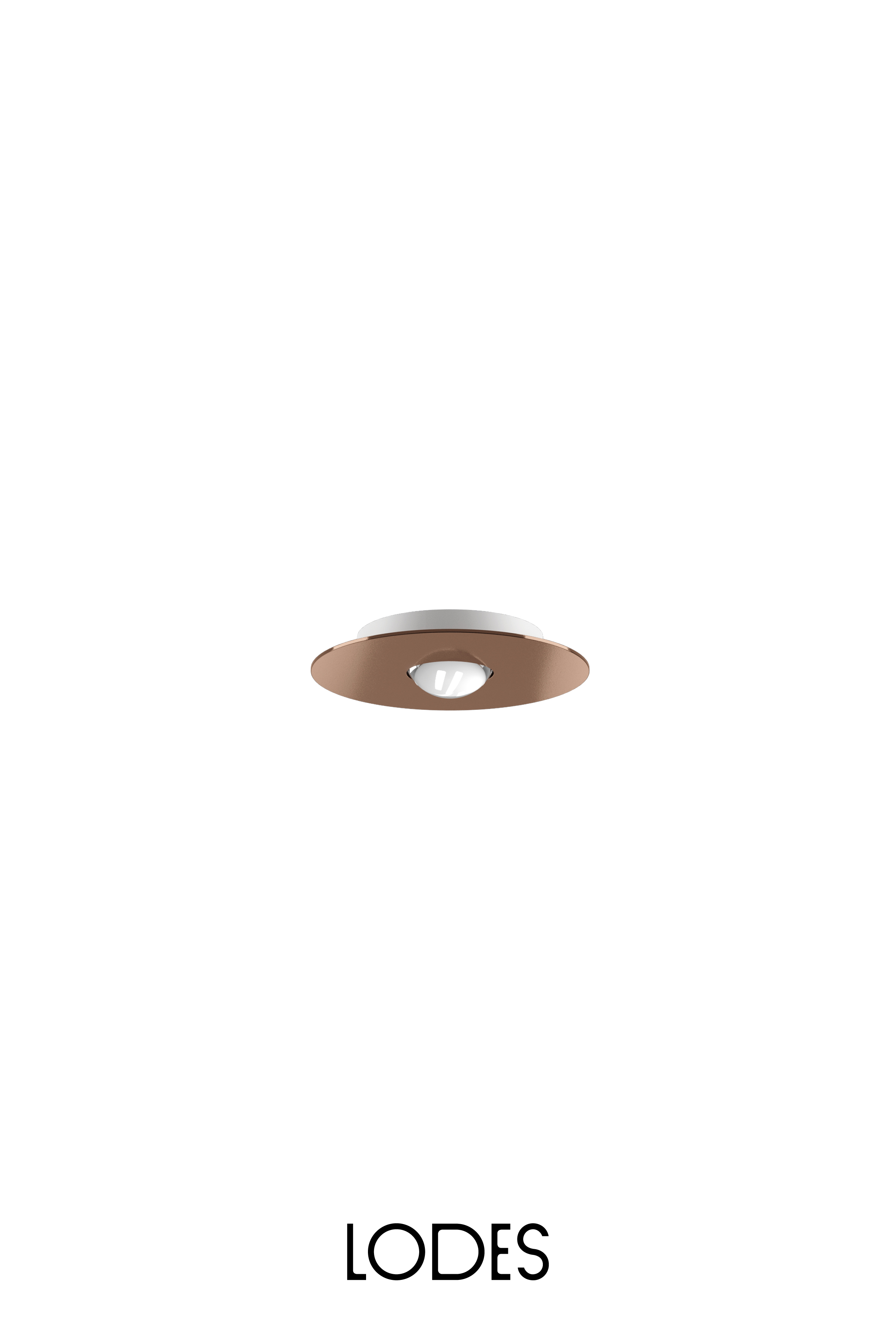 Levně Lodes LED stropní svítidlo Bugia Single, Ø 24 cm, 1x15W Barva: Bronz, Teplota světla: 3000K - teplá bílá