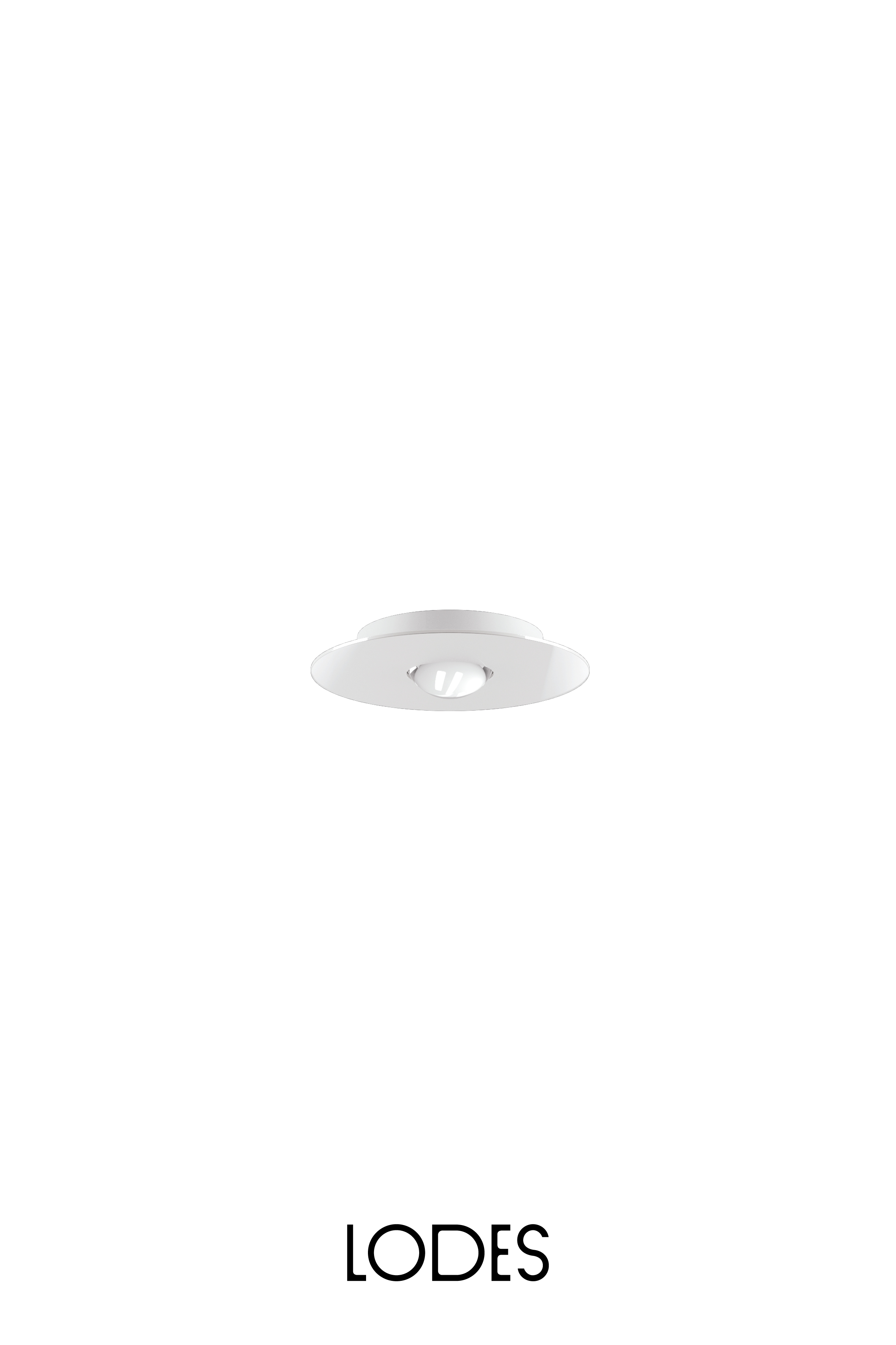 Levně Lodes LED stropní svítidlo Bugia Single, Ø 24 cm, 1x15W Barva: Bílá, Teplota světla: 2700K - teplá bílá