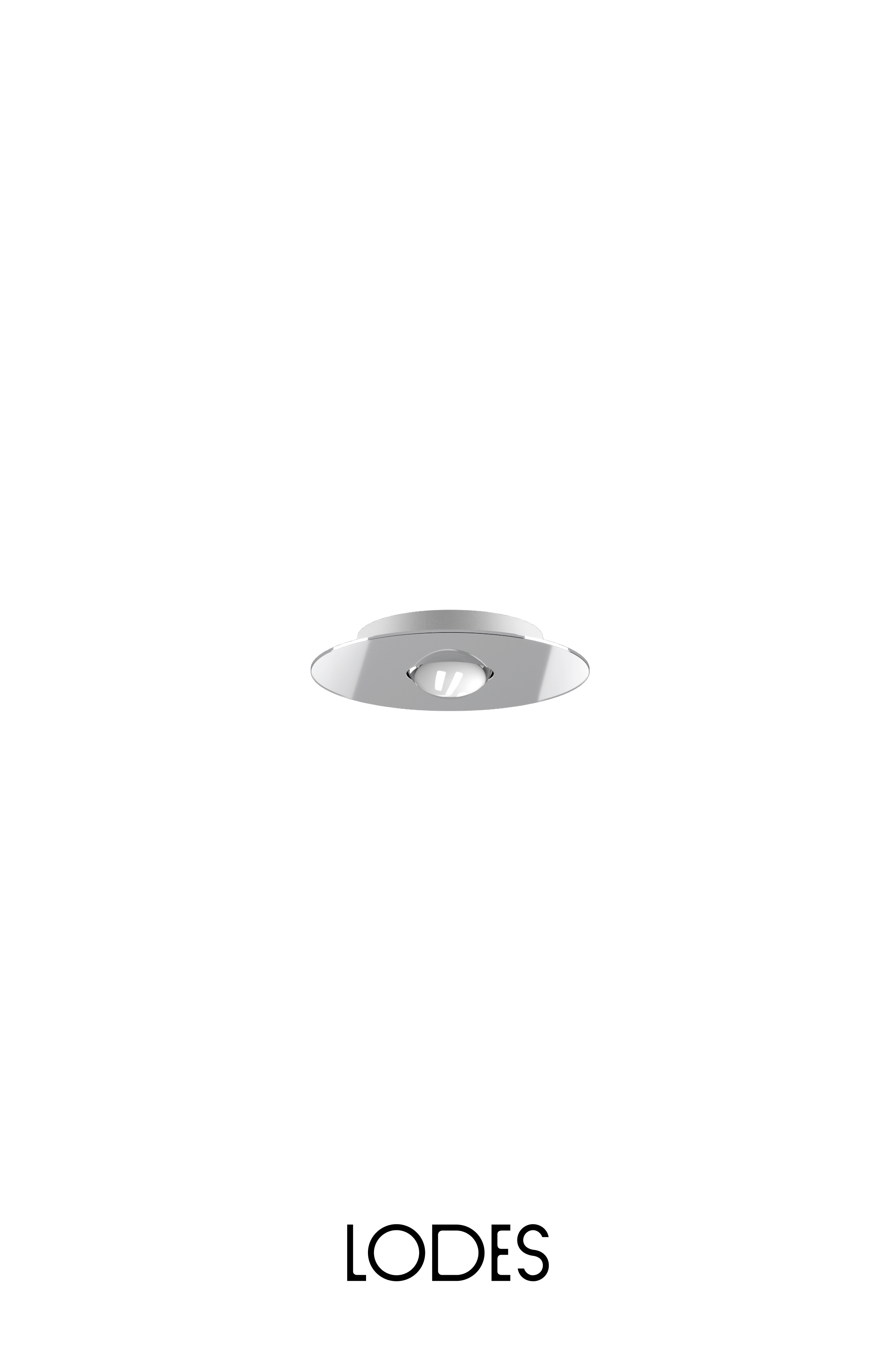 Levně Lodes LED stropní svítidlo Bugia Single, Ø 24 cm, 1x15W Barva: Chrom, Teplota světla: 2700K - teplá bílá