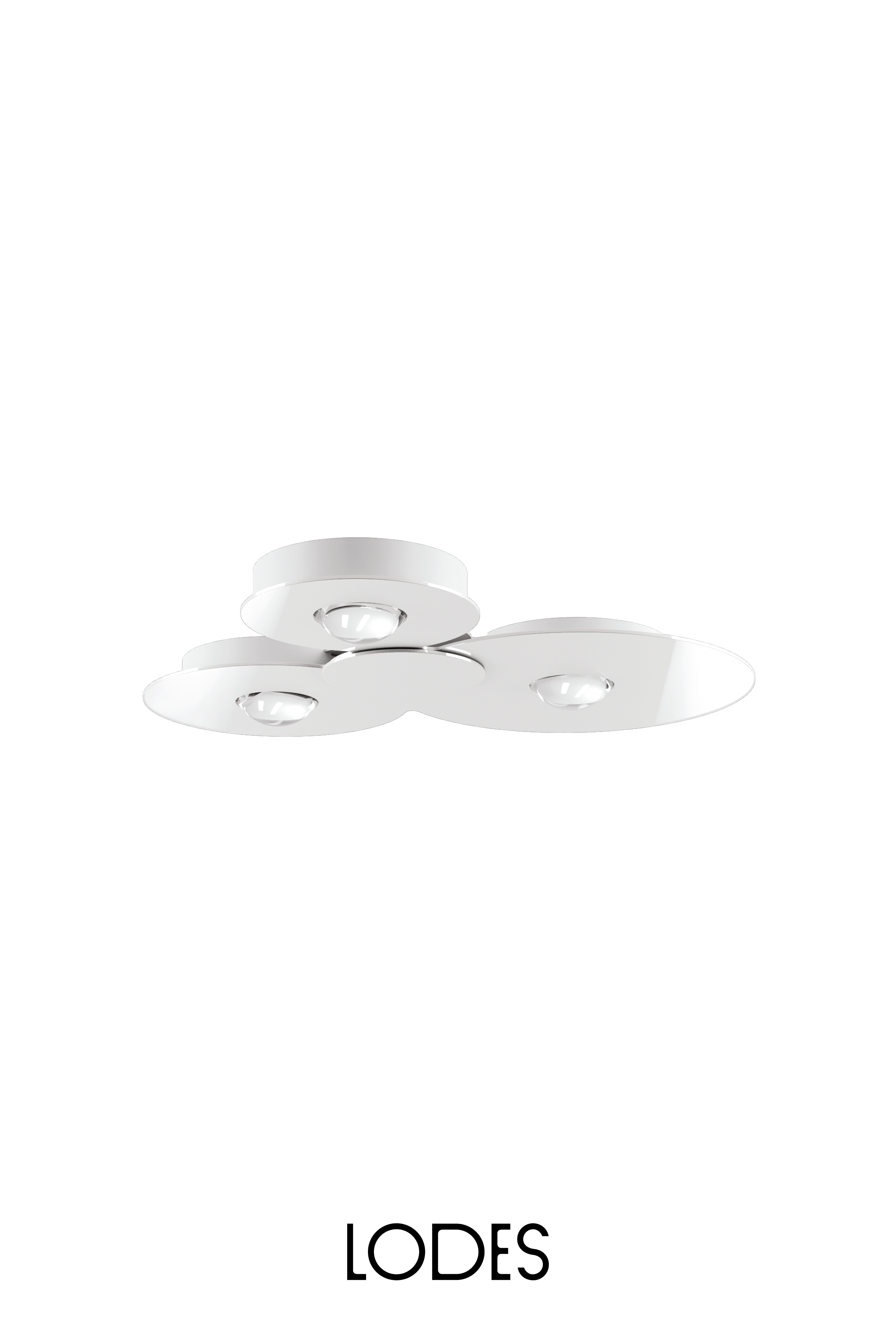 Levně Lodes LED stropní svítidlo Bugia Triple, d. 52,5 cm, 3x15W Barva: Bílá, Teplota světla: 2700K - teplá bílá