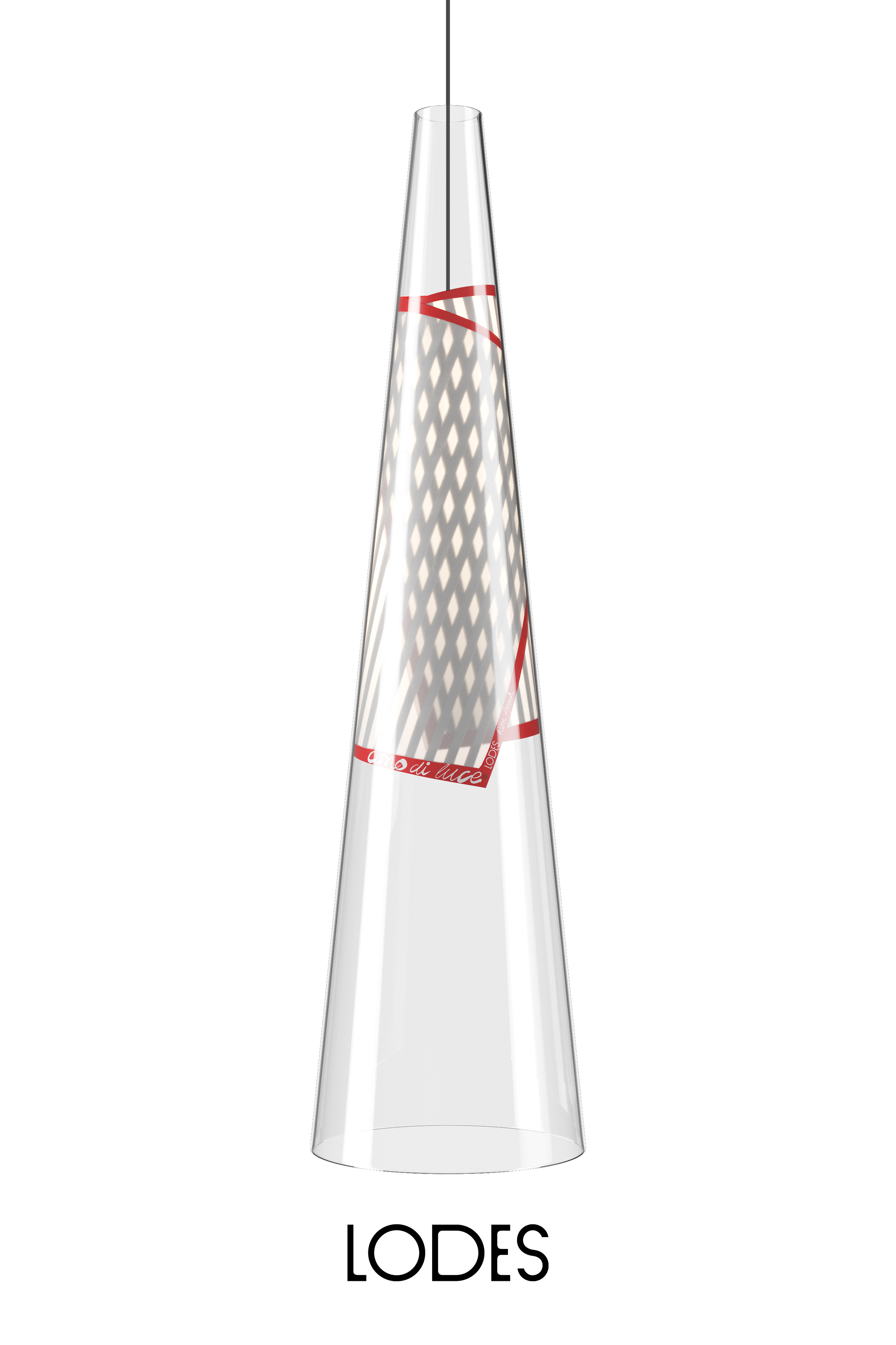 Levně Lodes LED závěsné svítidlo Cono di Luce L, 2700K, 1x7W Barva: Červená