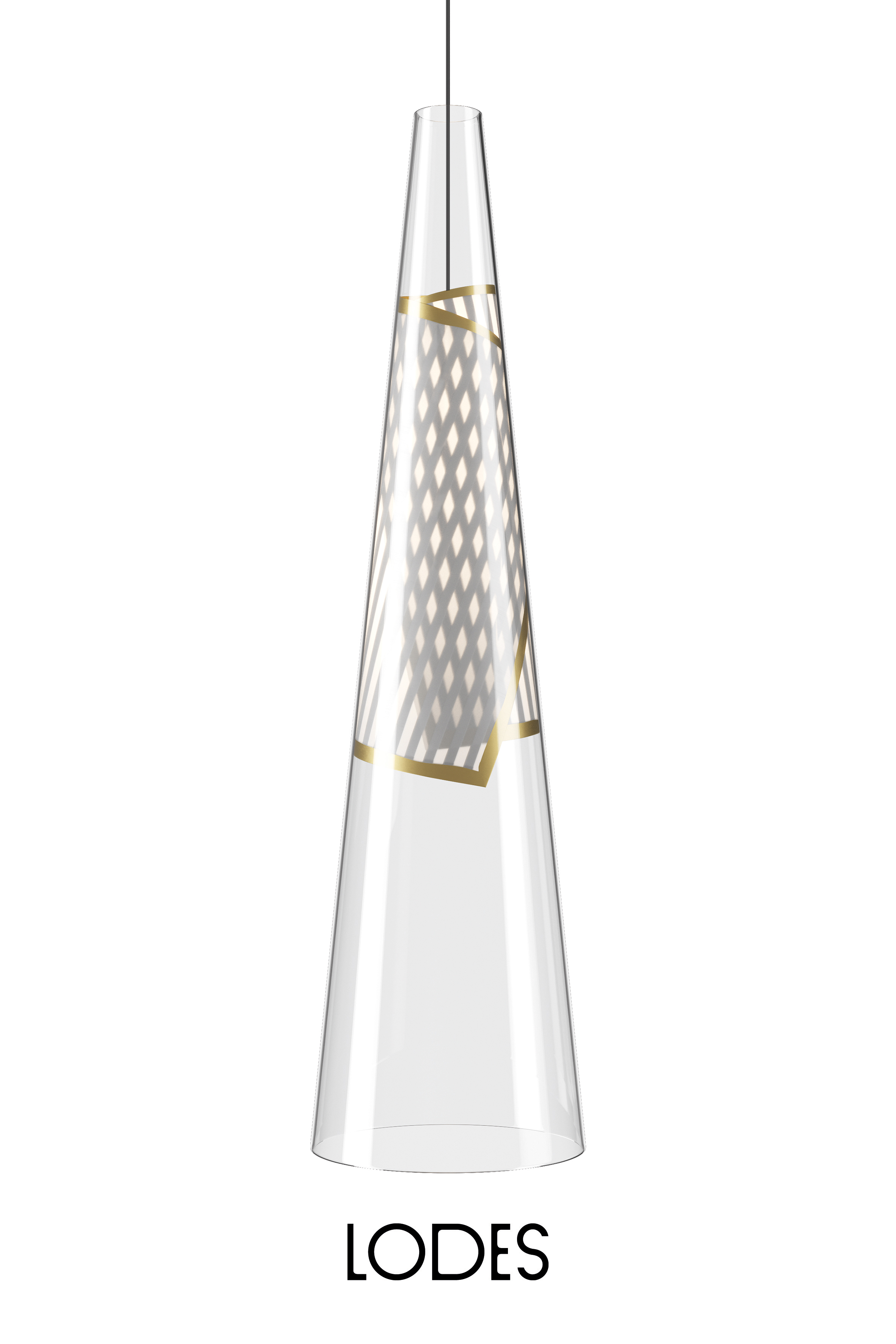 Levně Lodes LED závěsné svítidlo Cono di Luce L, 2700K, 1x7W Barva: Zlatá