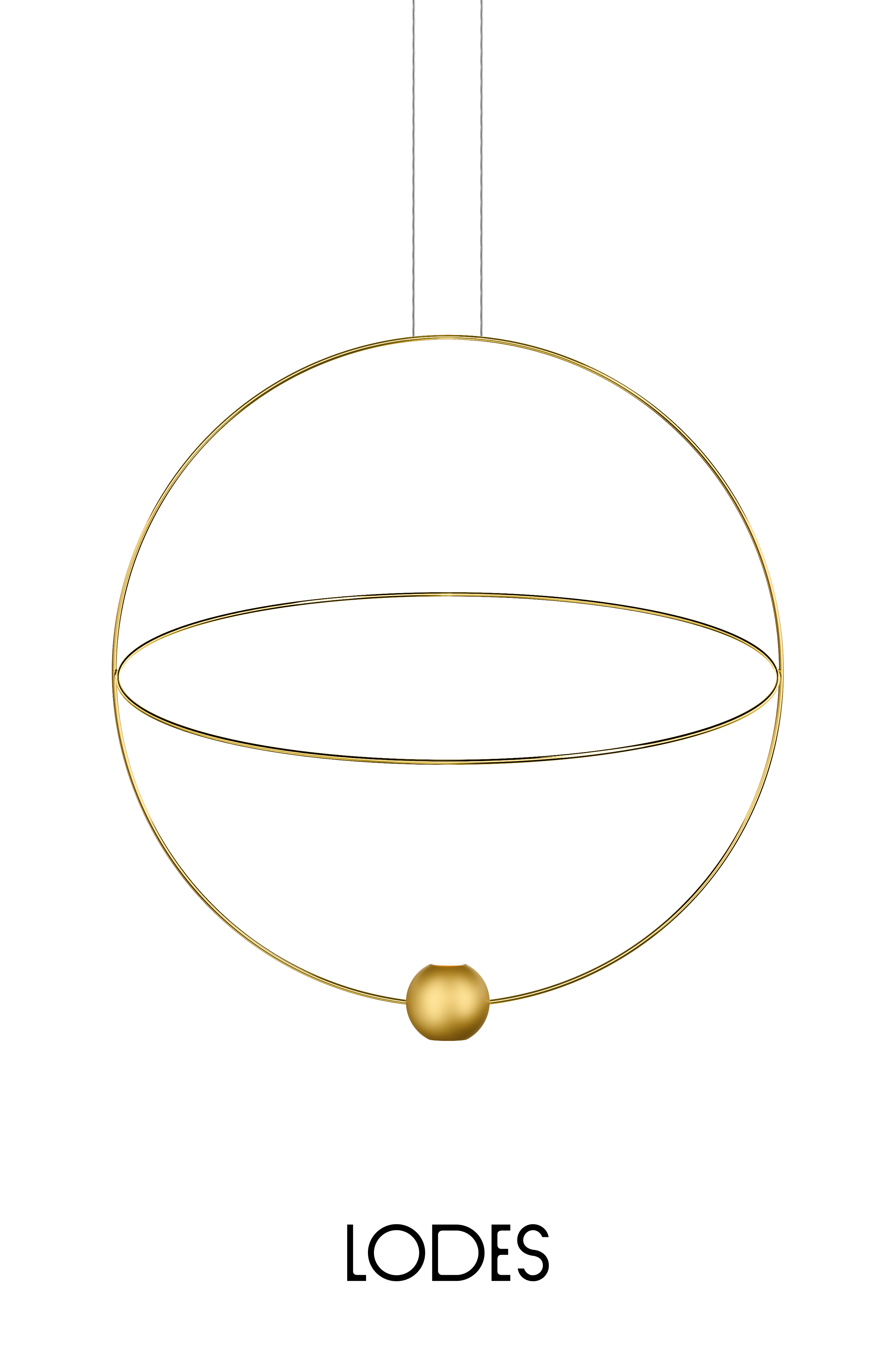Levně Lodes LED závěsné svítidlo Elara L, 1x9W + 1x18W pr. 80cm Barva: Zlatá, Teplota světla: 2700K - teplá bílá
