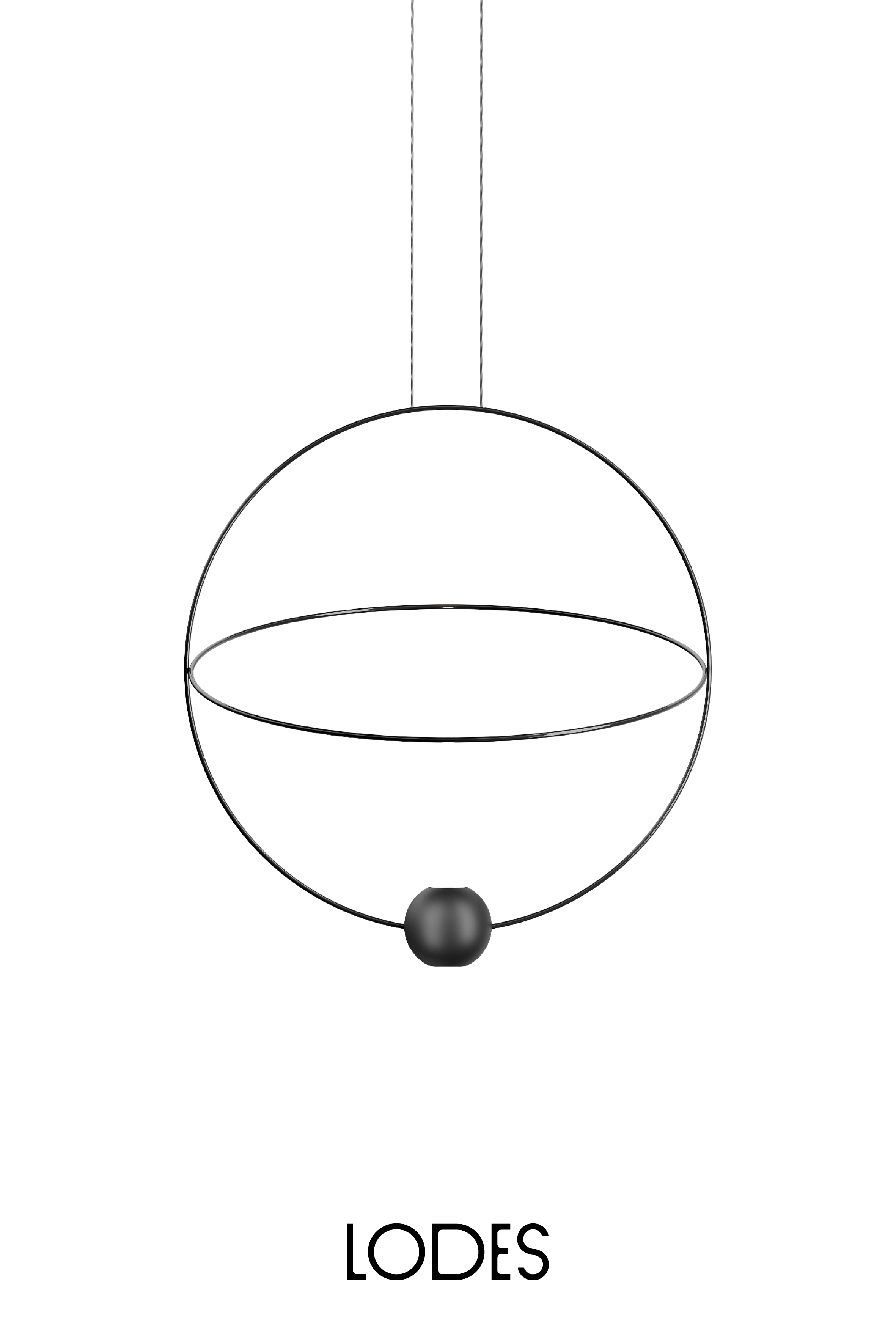 Levně Lodes LED závěsné svítidlo Elara M, 1x9W + 1x18W pr. 60cm Barva: Černá, Teplota světla: 2700K - teplá bílá