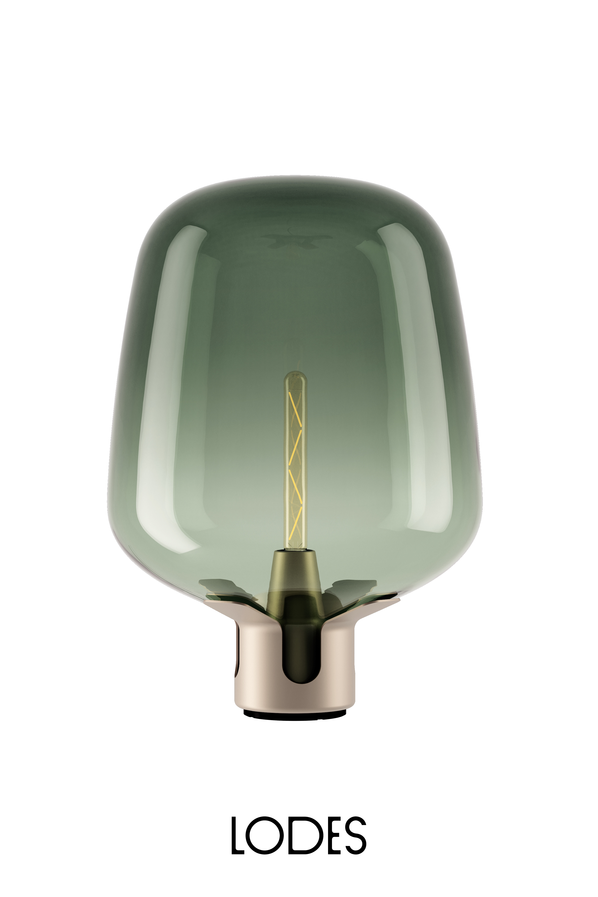 Levně Lodes Stolní/stojací lapma Flar L, 1xE27, 7W Barva: tyrkysová, Barva struktury: Champagne