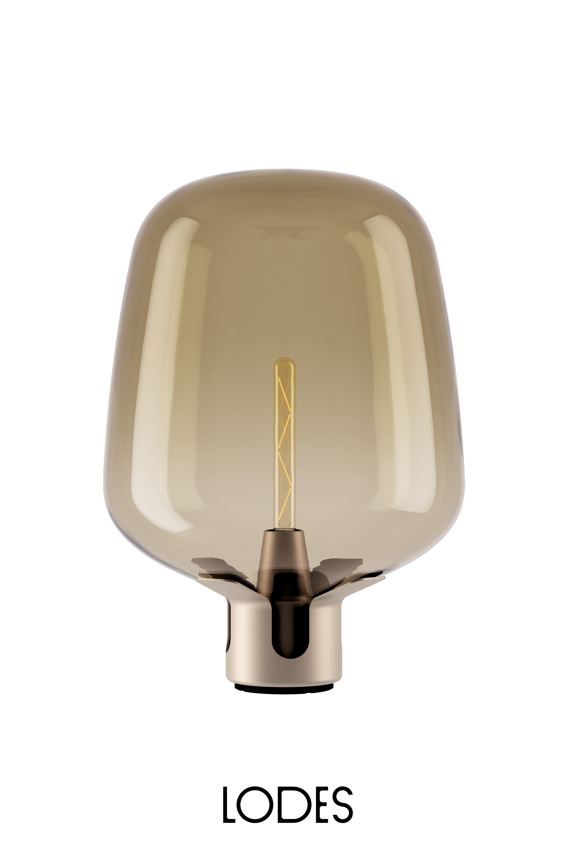 Levně Lodes Stolní/stojací lapma Flar L, 1xE27, 7W Barva: Medová, Barva struktury: Champagne