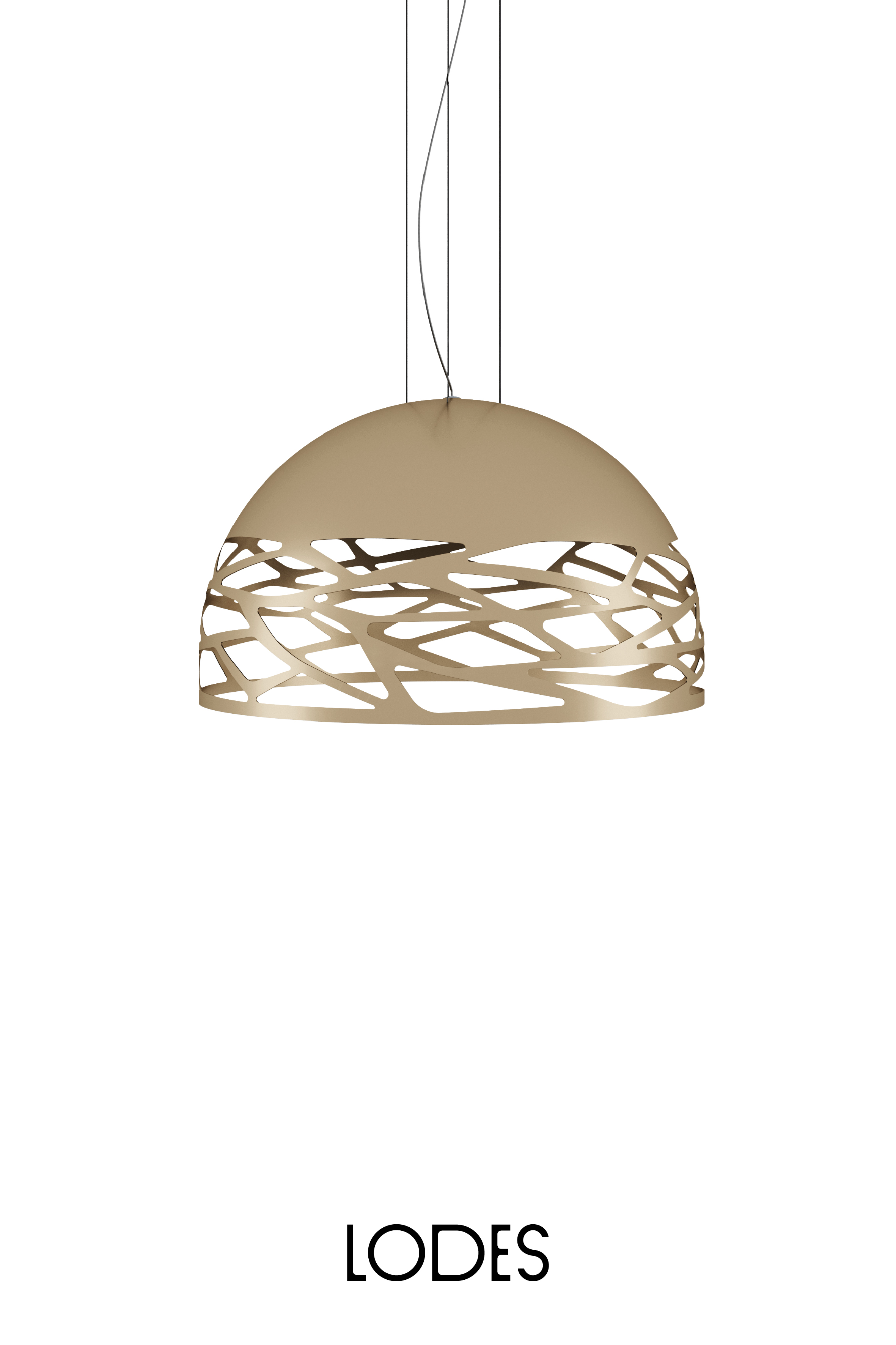 Levně Lodes Závěsné svítidlo Kelly M Dome, Ø 60 cm, 3xE27 Barva: Matná champagne