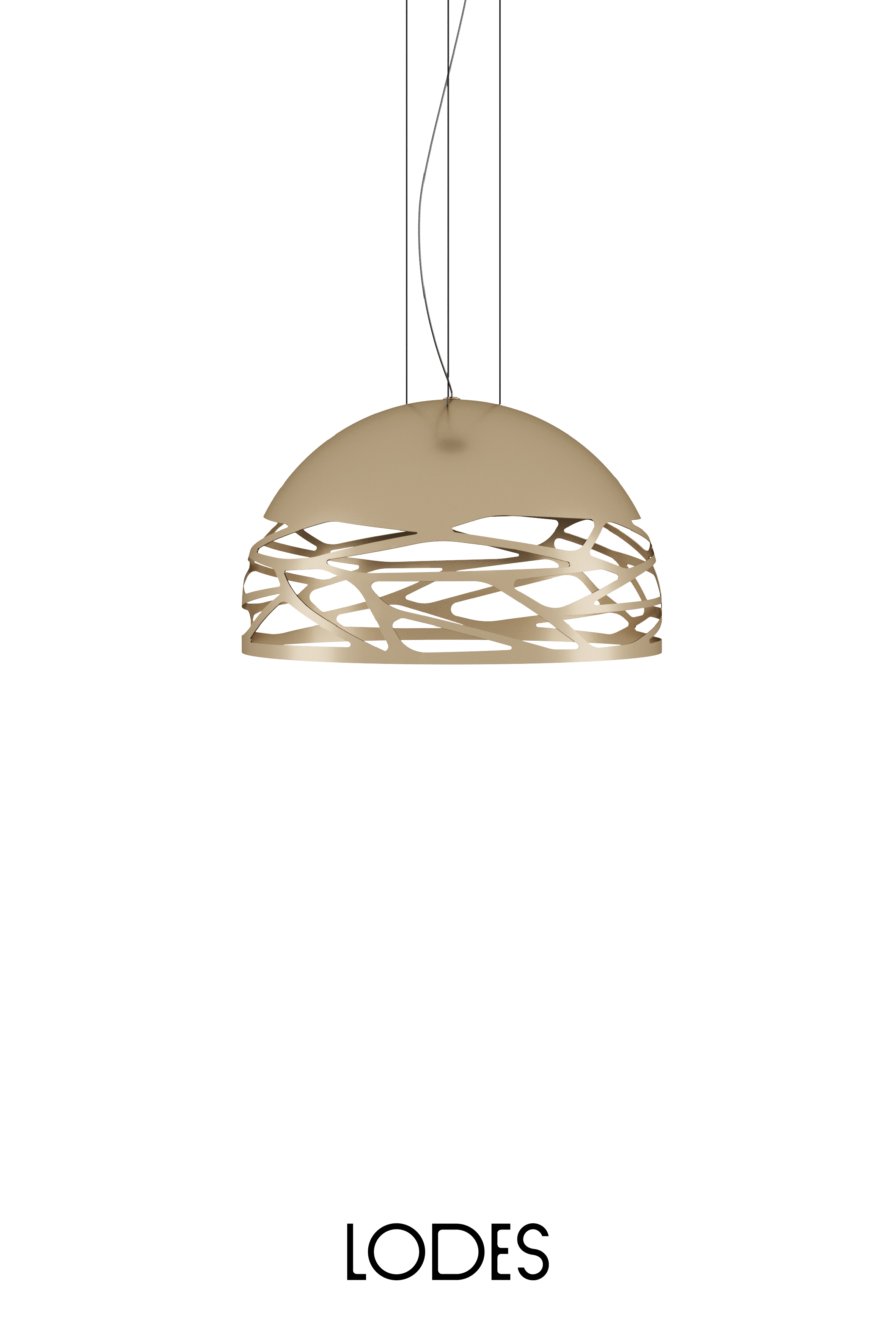 Levně Lodes Závěsné svítidlo Kelly S Dome, Ø 50 cm, 3xE27 Barva: Matná champagne