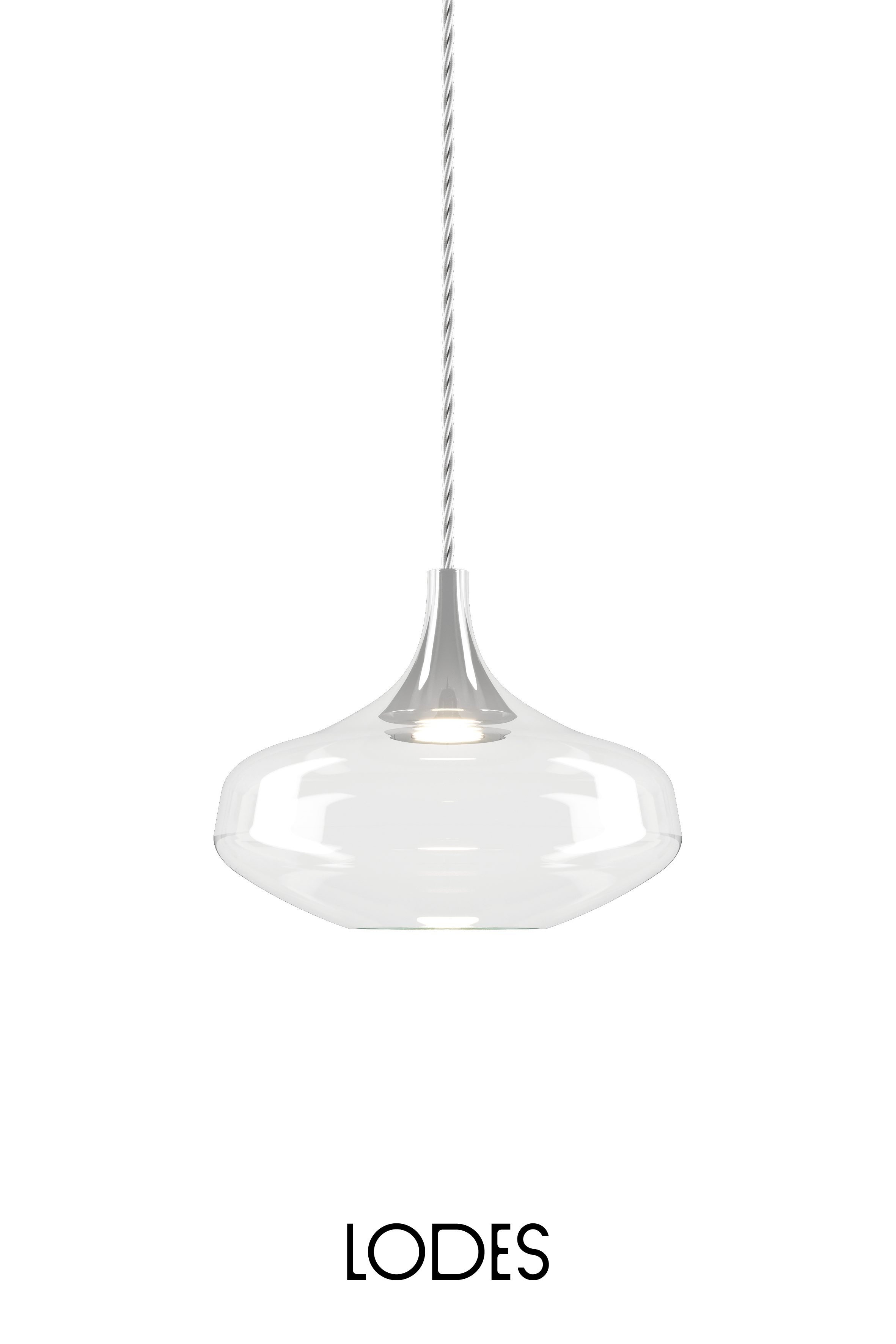 Levně Lodes Designové LED závěsné svítidlo Nostalgia L, 2700K, 1x7W Barva: Transparentní, Barva struktury: Chrom