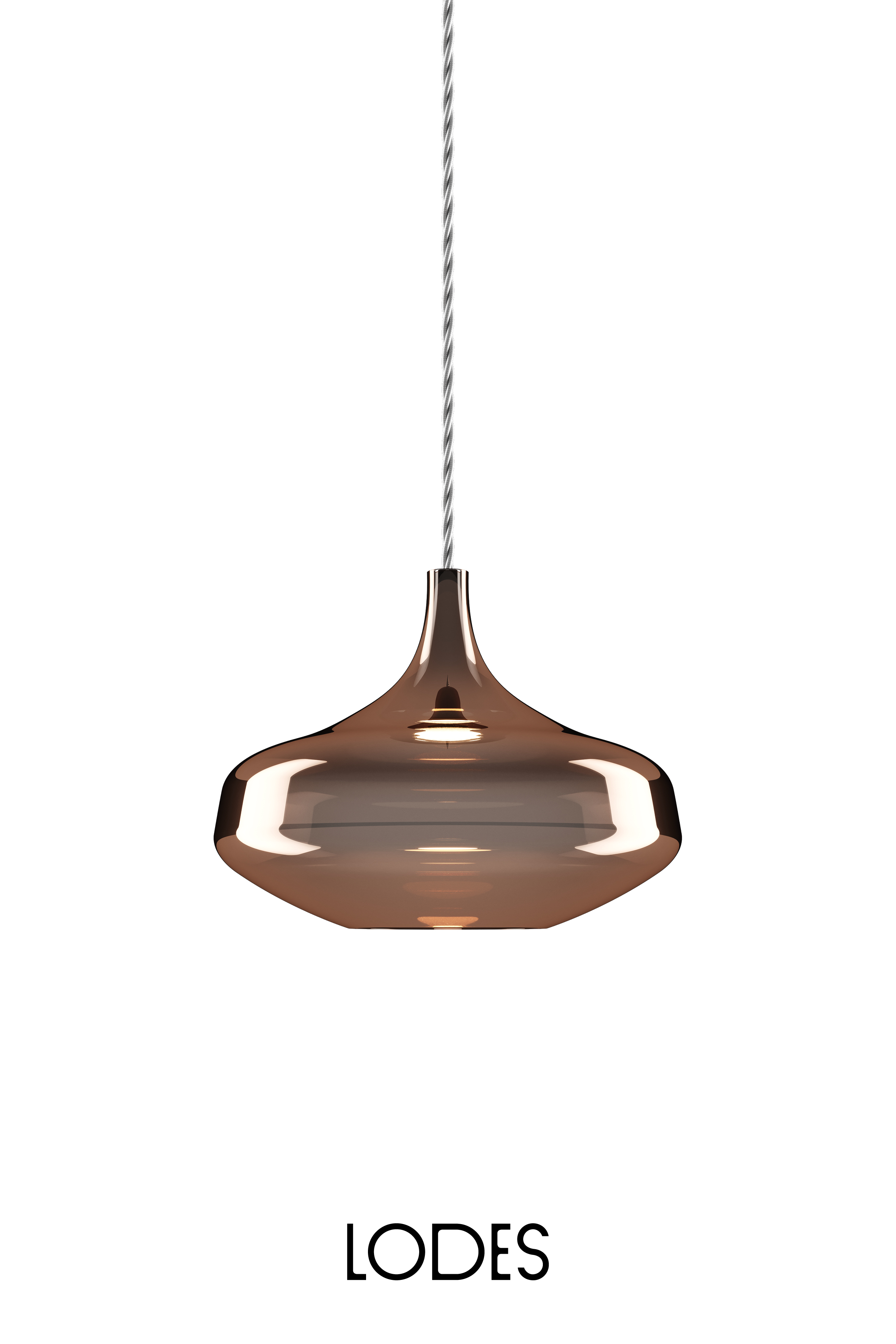 Levně Lodes Designové LED závěsné svítidlo Nostalgia L, 2700K, 1x7W Barva: Bronz, Barva struktury: Chrom
