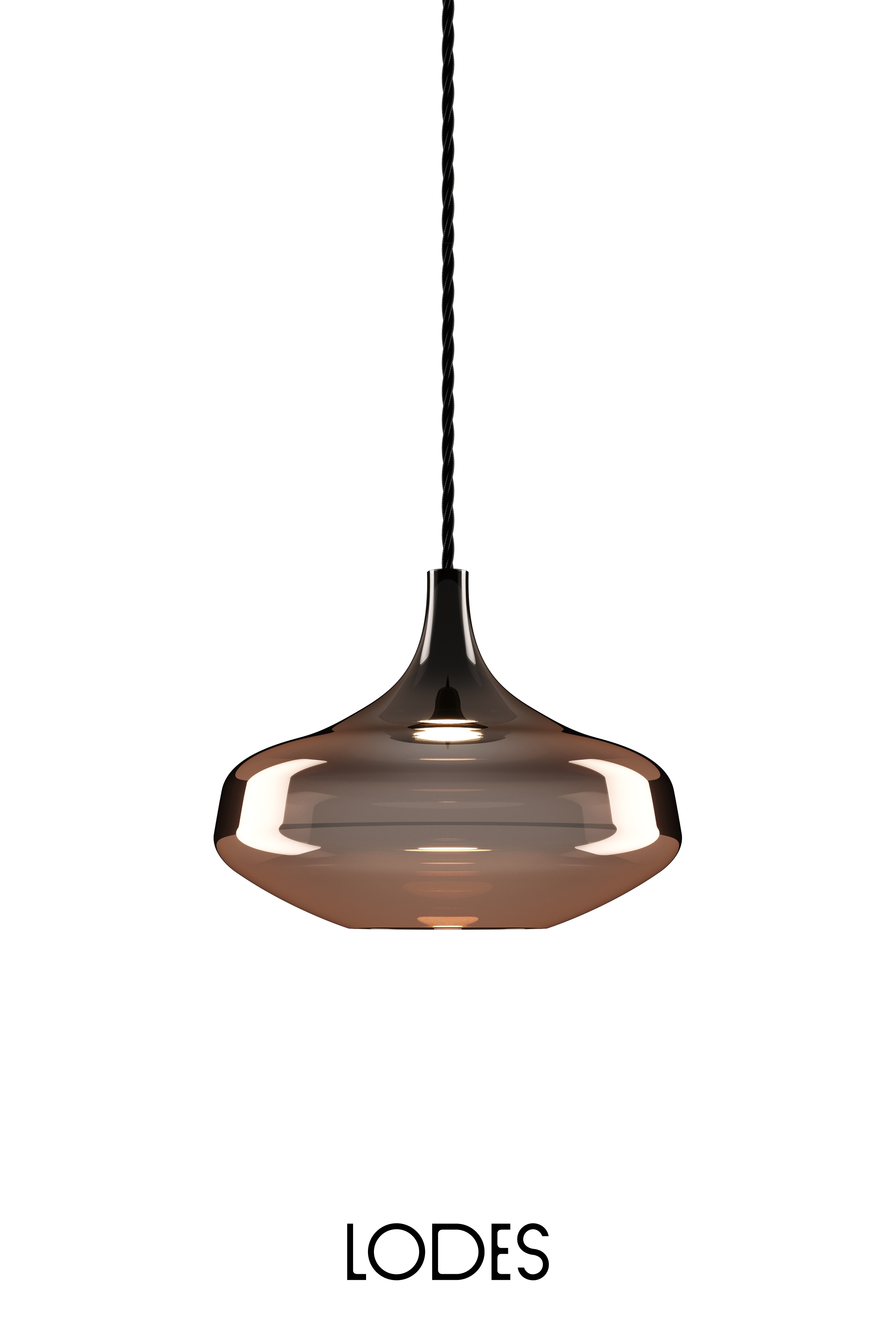 Levně Lodes Designové LED závěsné svítidlo Nostalgia L, 2700K, 1x7W Barva: Bronz, Barva struktury: Černá