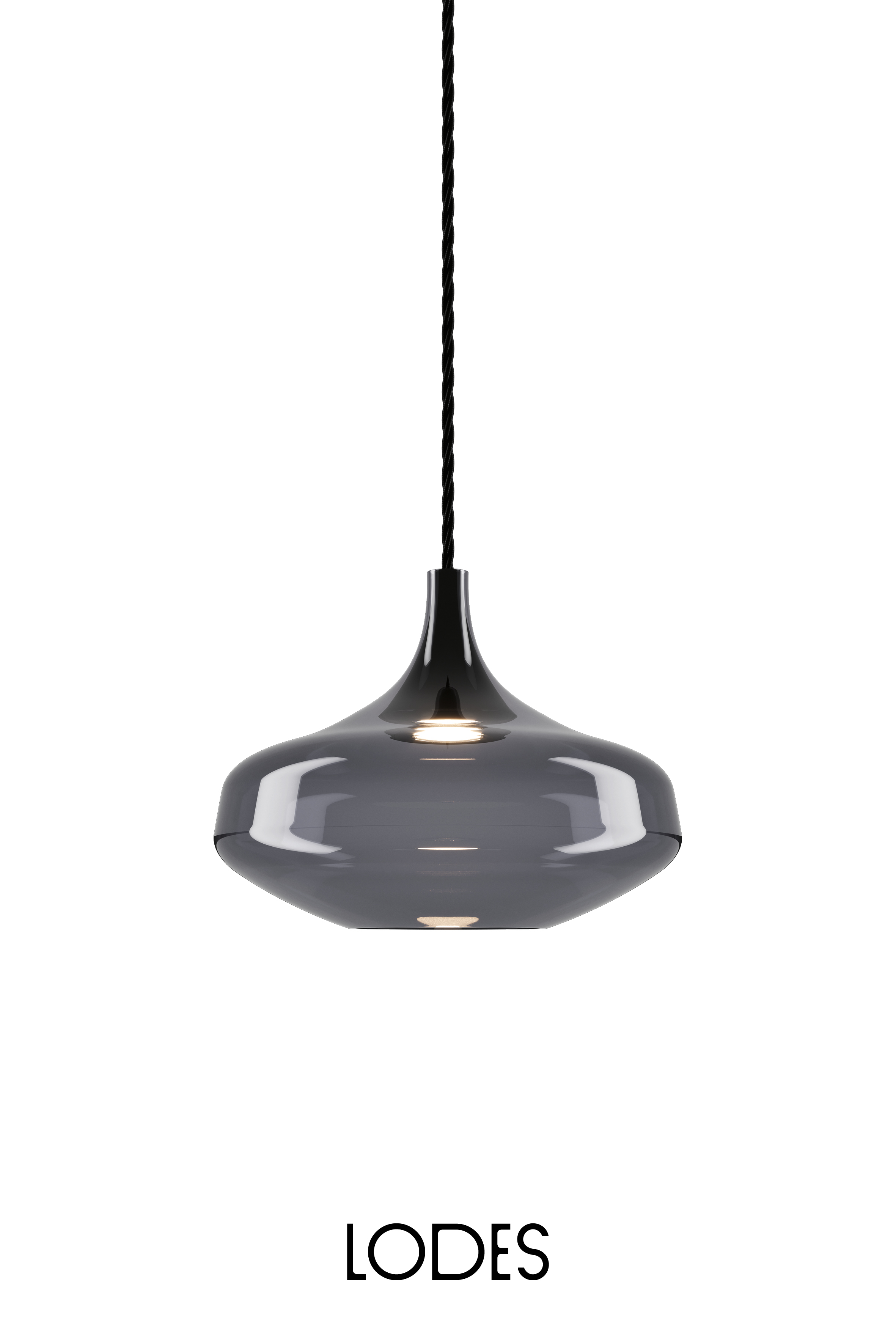 Levně Lodes Designové LED závěsné svítidlo Nostalgia L, 2700K, 1x7W Barva: Kouřová, Barva struktury: Černá
