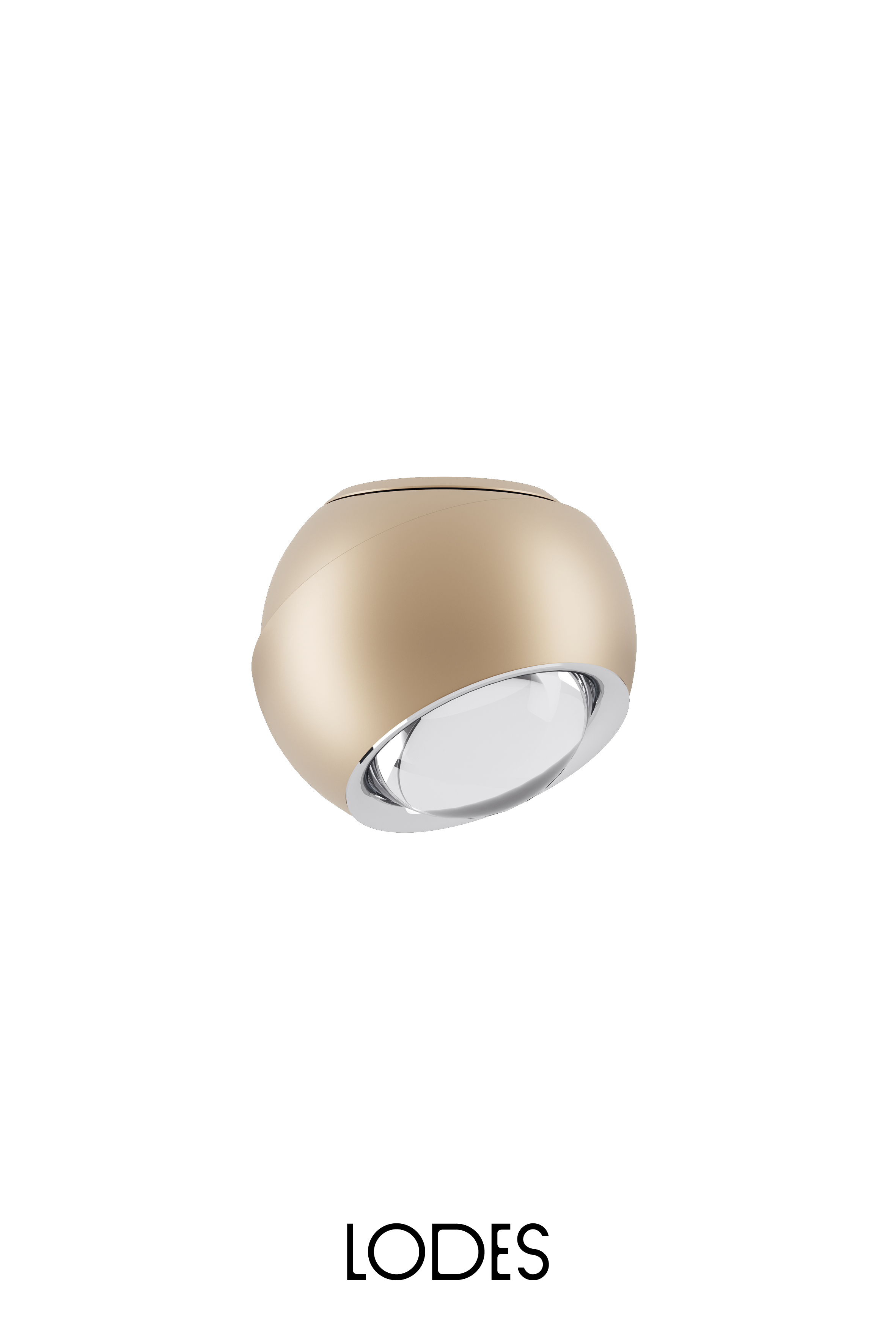Levně Lodes LED stropní svítidlo Spider, Ø 12 cm, 1x11W Barva: Matná champagne, Teplota světla: 2700K - teplá bílá