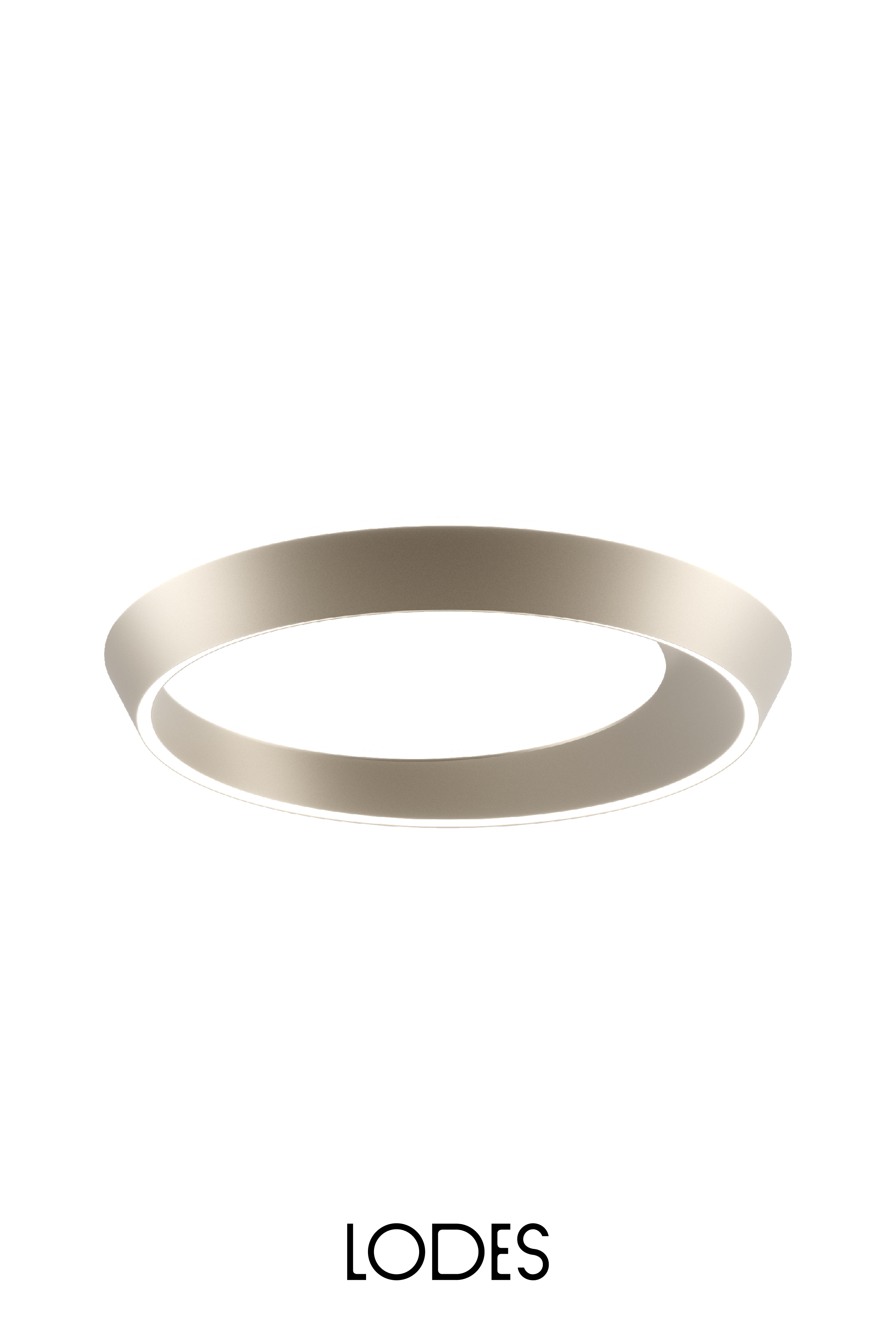 Levně Lodes Designové LED stropní svítidlo Tidal, Ø 60 cm, 1x37W Barva: Matná champagne, Teplota světla: 2700K - teplá bílá
