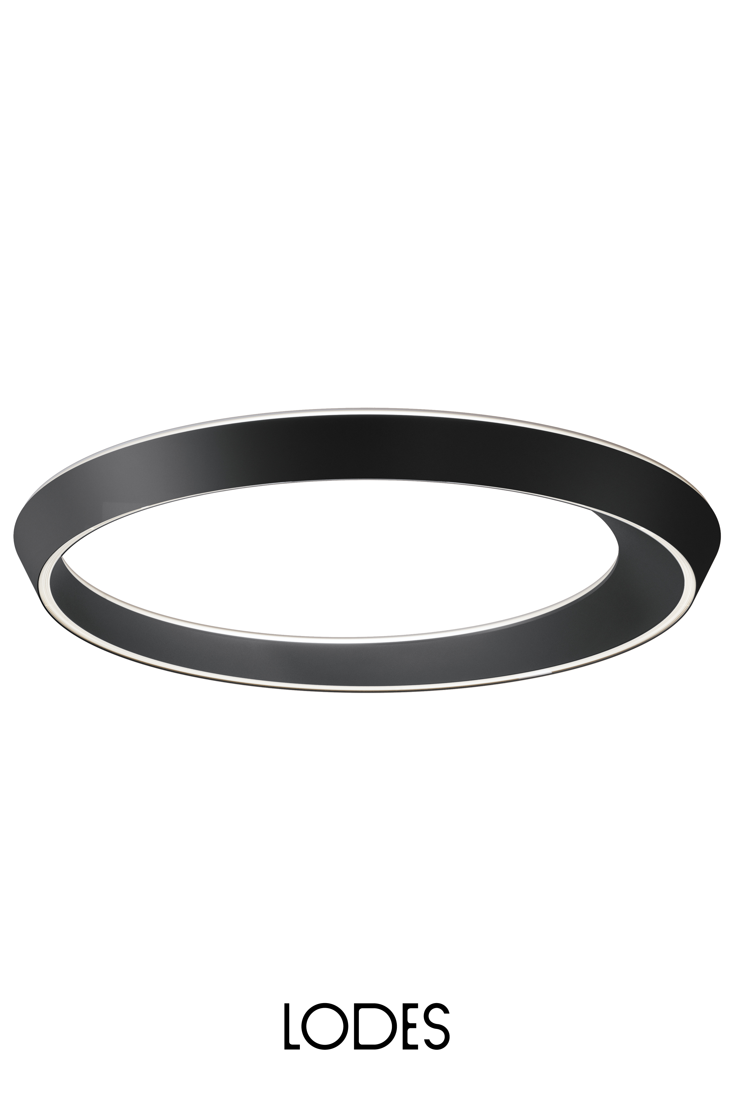Levně Lodes Designové LED stropní svítidlo Tidal Ø 75 cm, 1x46W Barva: Matná černá, Teplota světla: 2700K - teplá bílá