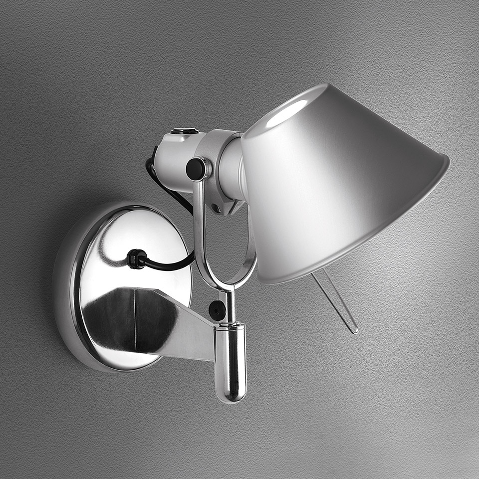 Levně Artemide LED designová nástěnná lampa Tolomeo Faretto, 8W Teplota světla: 2700K - teplá bílá, Varianta: Bez stmívatelného stmívače