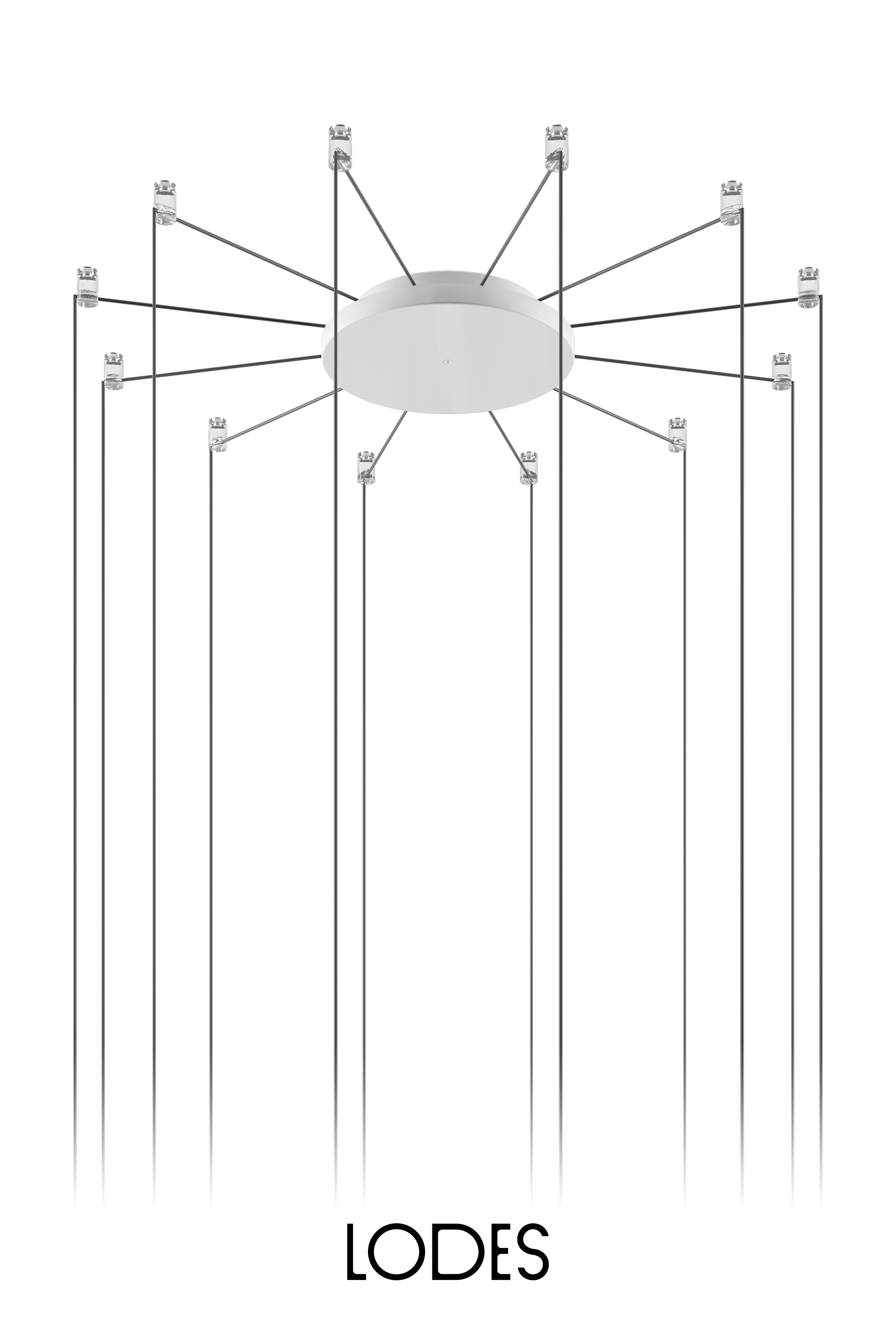 Levně Lodes Montura pro 12 svítidel LODES, RADIAL systém, ⌀ 25 cm Barva: Matná bílá