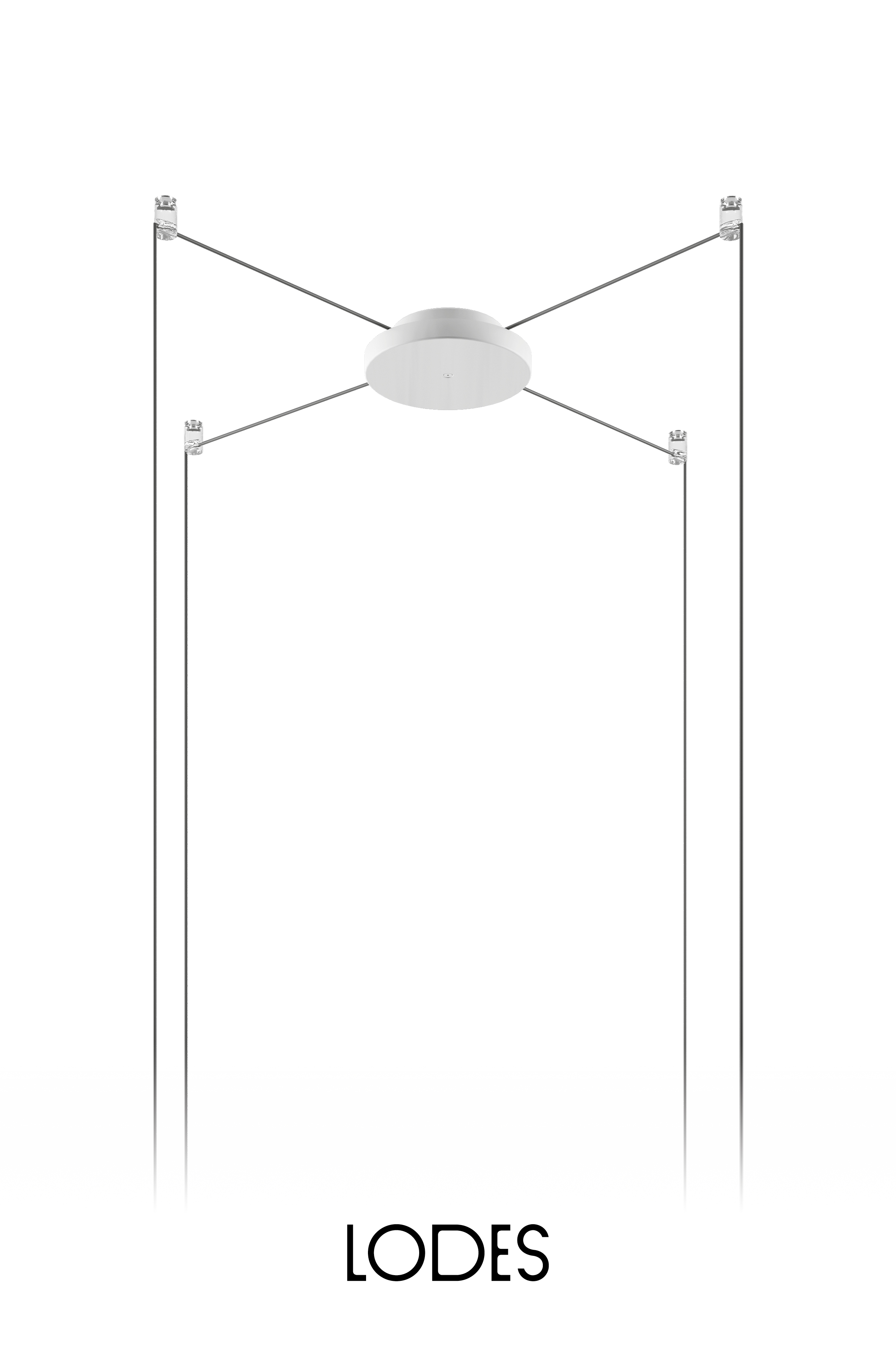 Levně Lodes Montura pro 4 svítidla LODES, RADIAL systém, ⌀ 16,5 cm Barva: Matná bílá