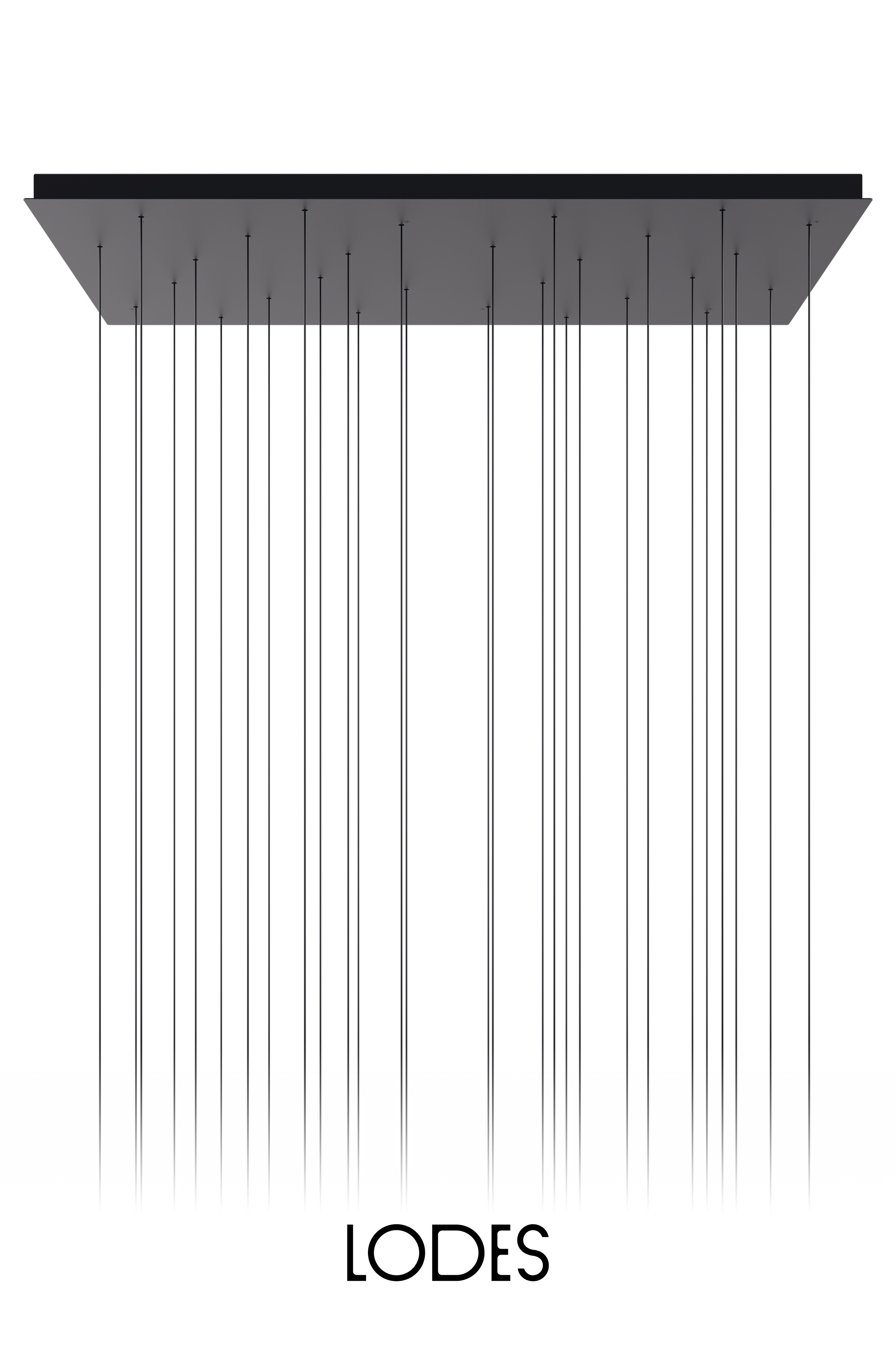 Levně Lodes Hranatá montura pro 28 svítidel LODES, d: 140 cm Barva: Matná černá